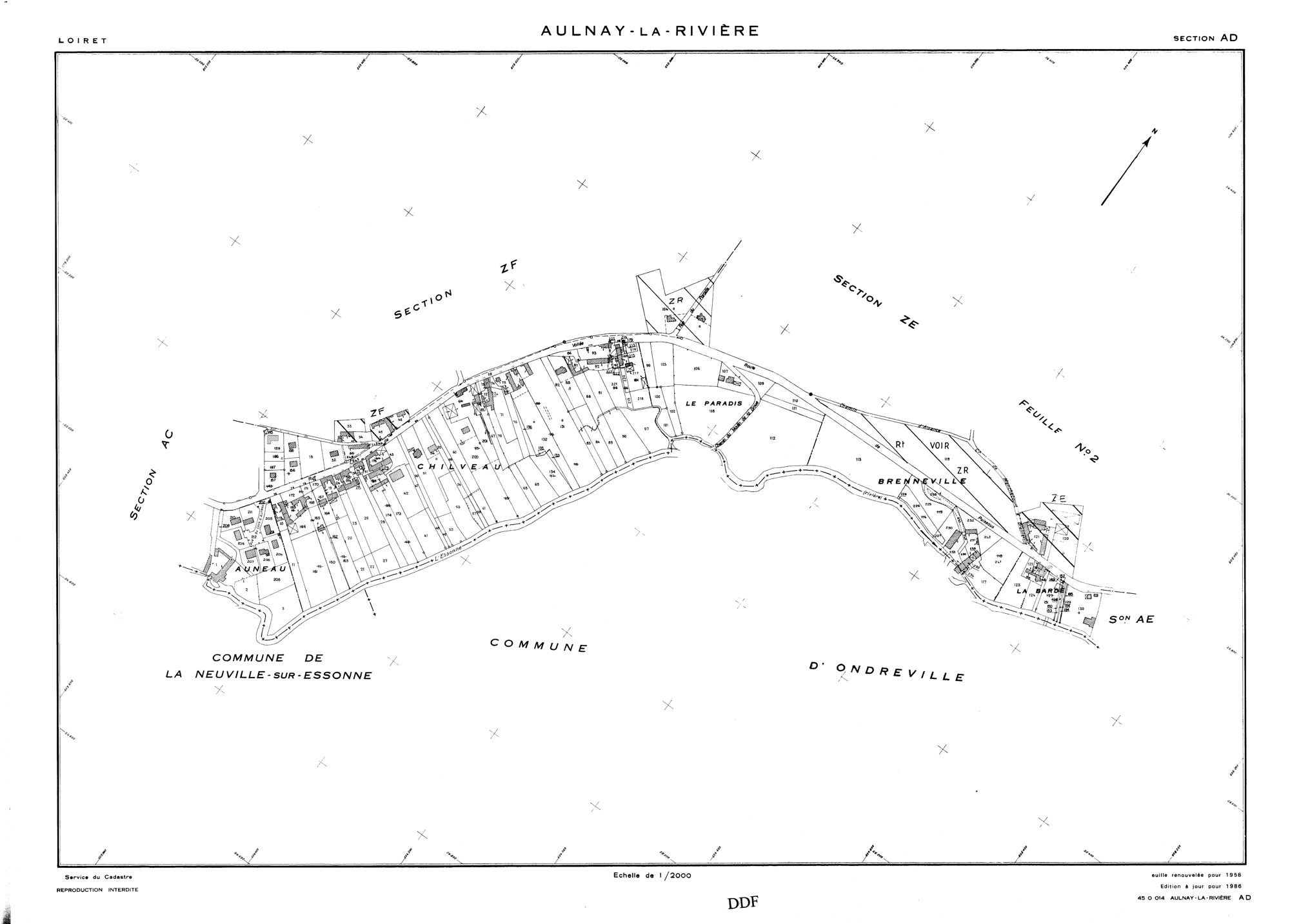 Aulnay-la-Rivière - Sections