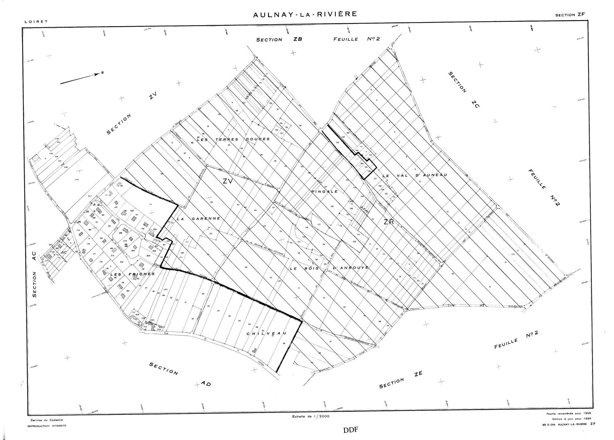 Aulnay-la-Rivière - Sections
