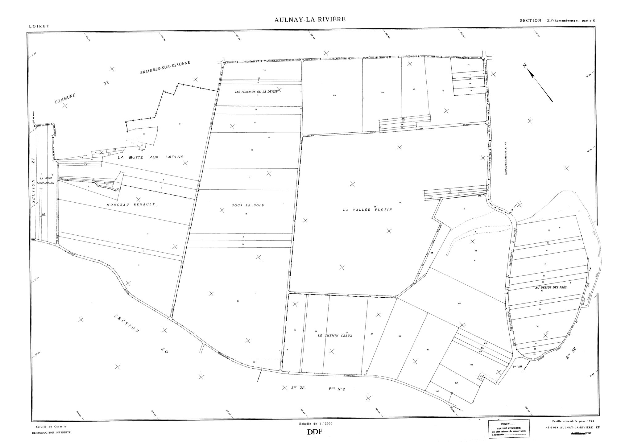 Aulnay-la-Rivière - Sections