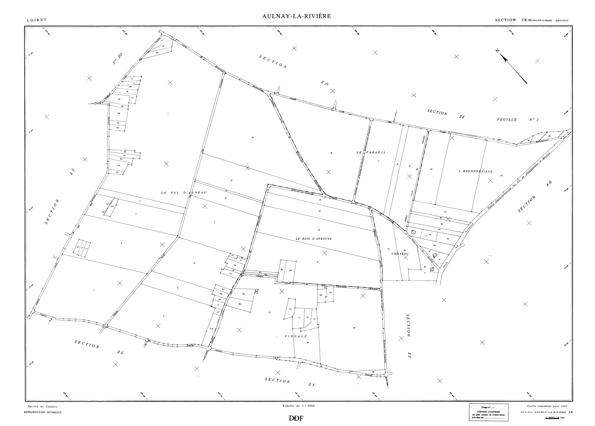 Aulnay-la-Rivière - Sections