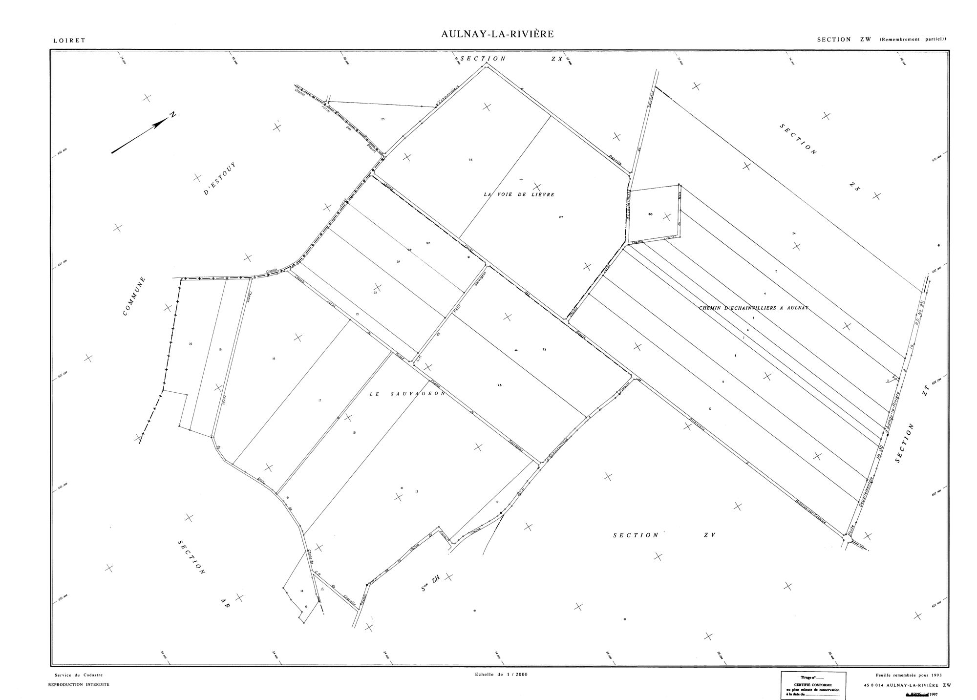 Aulnay-la-Rivière - Sections