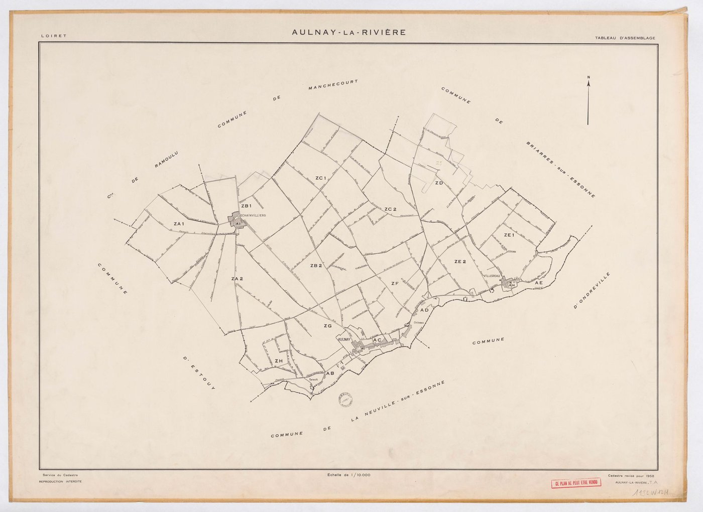 Aulnay-la-Rivière - Tableau d'assemblage