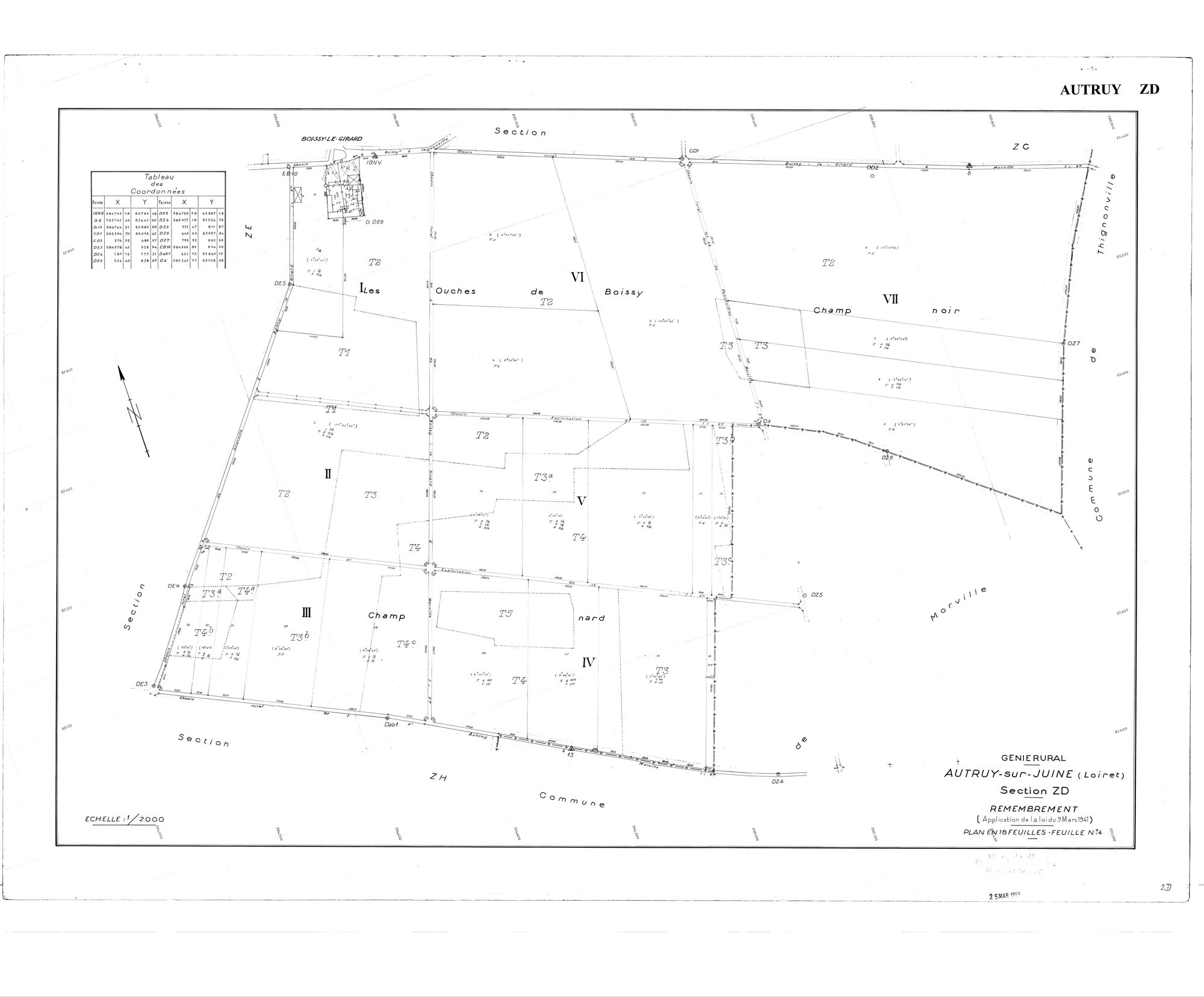 Autruy-sur-Juine - Sections