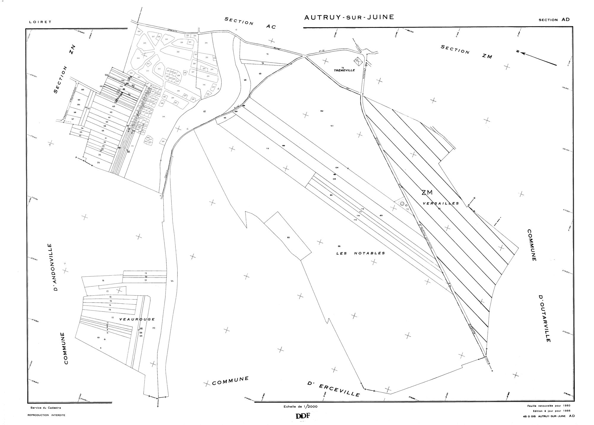Autruy-sur-Juine - Sections