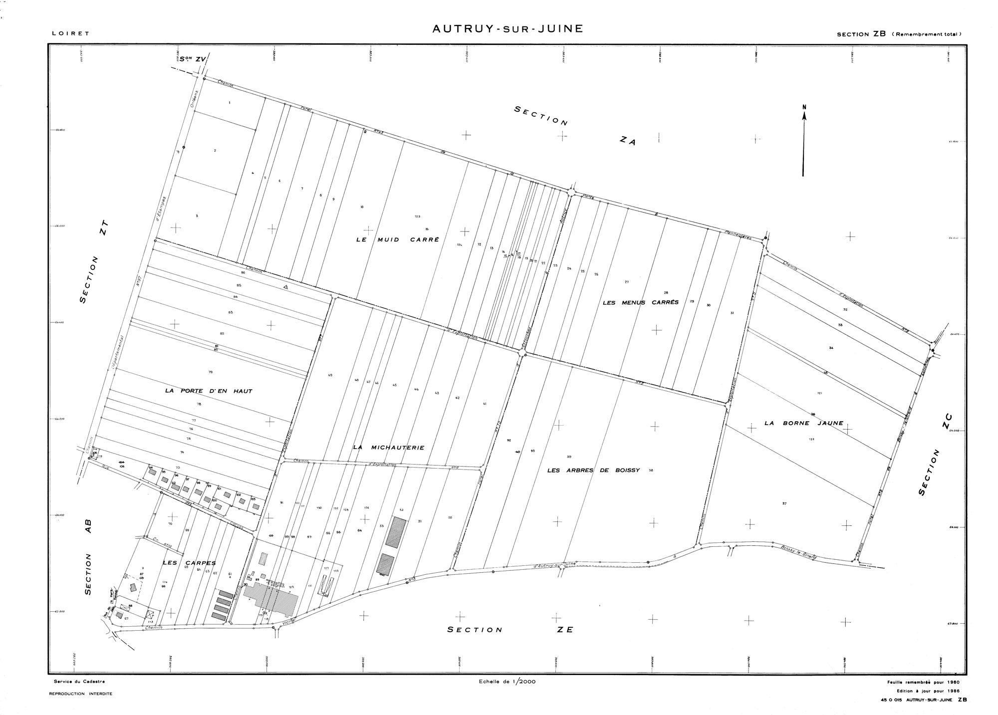 Autruy-sur-Juine - Sections