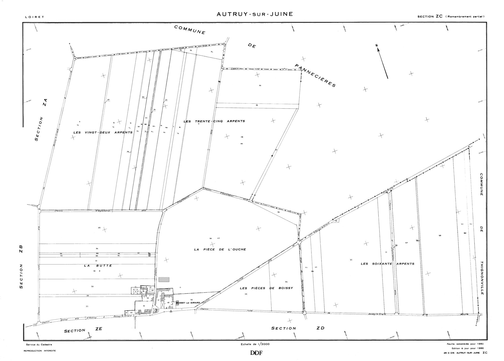 Autruy-sur-Juine - Sections