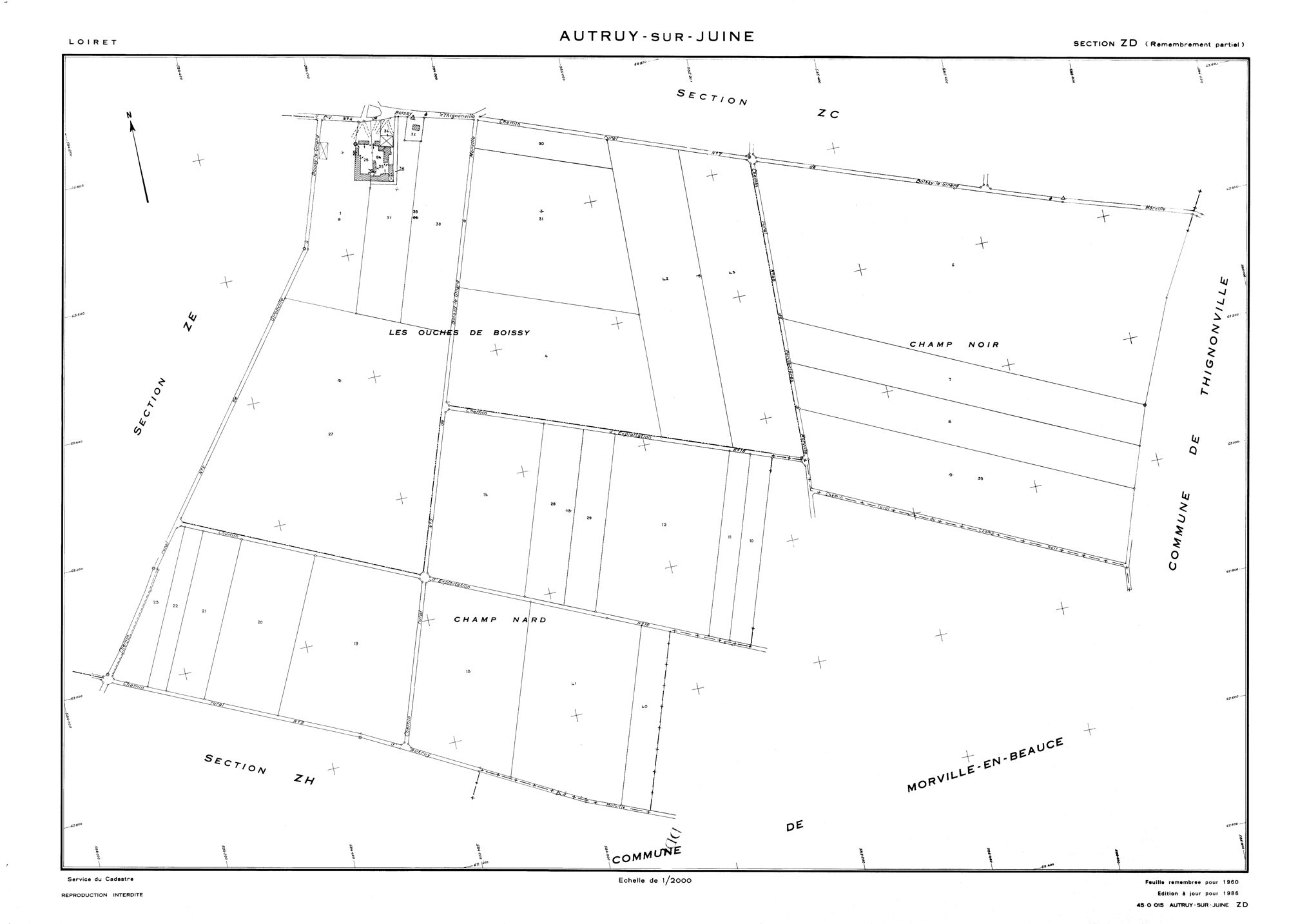 Autruy-sur-Juine - Sections