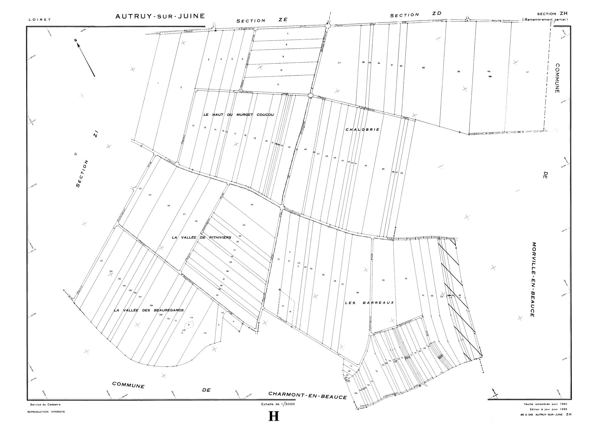 Autruy-sur-Juine - Sections