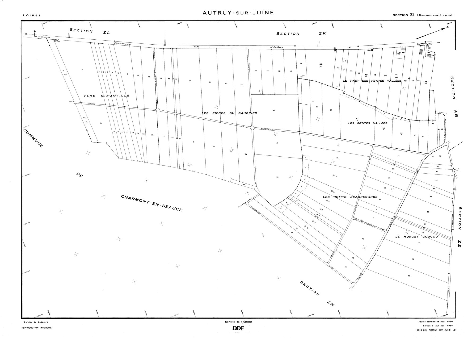 Autruy-sur-Juine - Sections