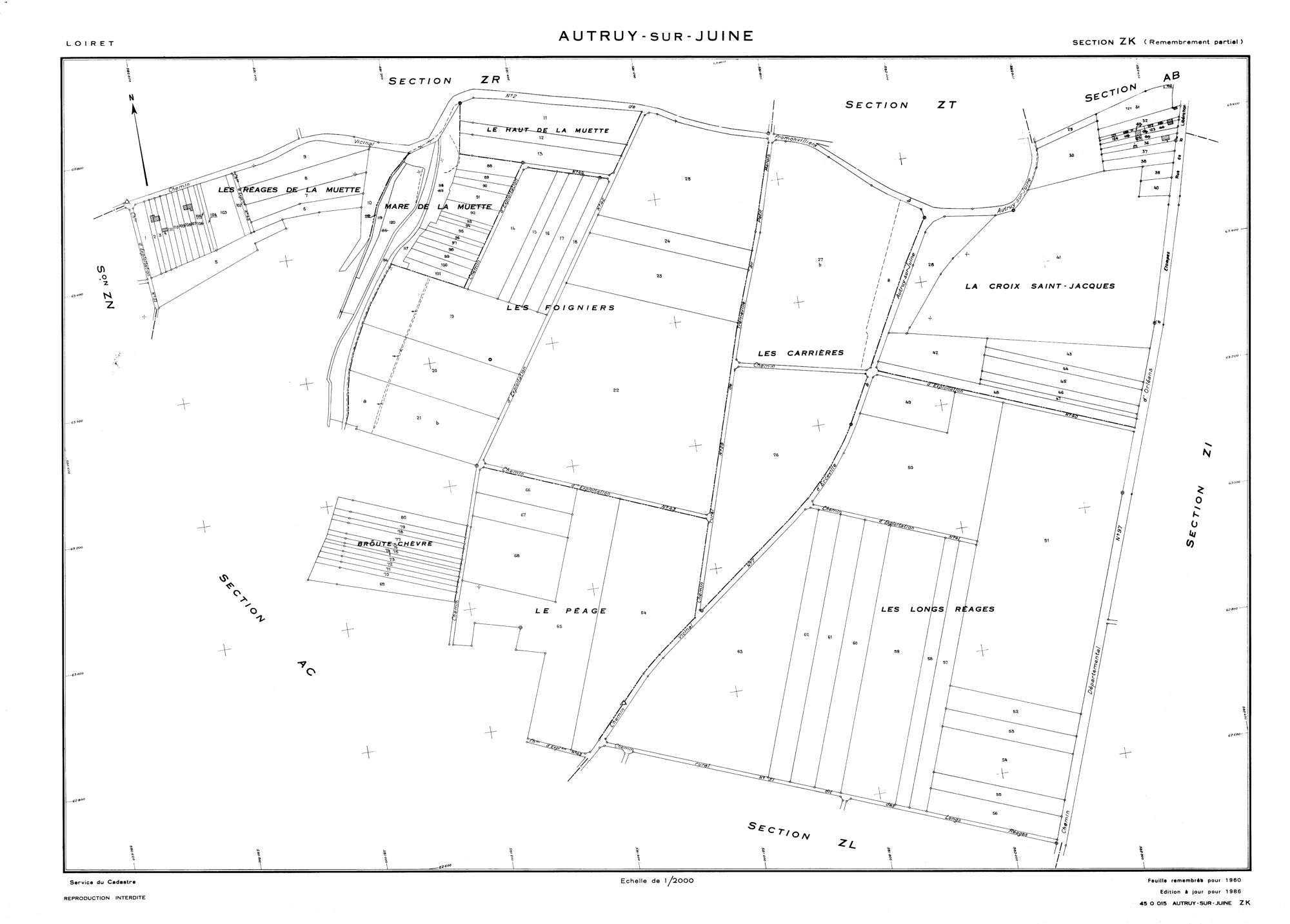 Autruy-sur-Juine - Sections
