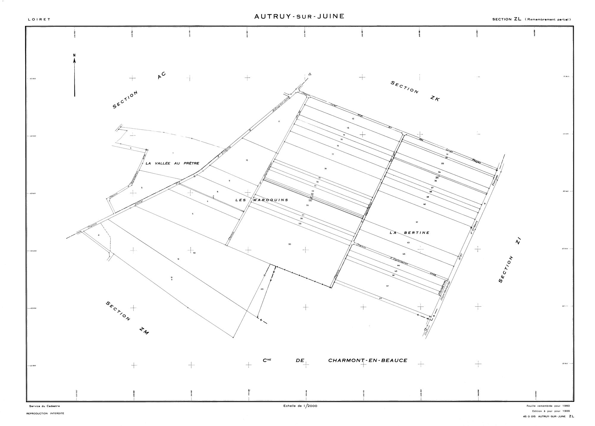 Autruy-sur-Juine - Sections