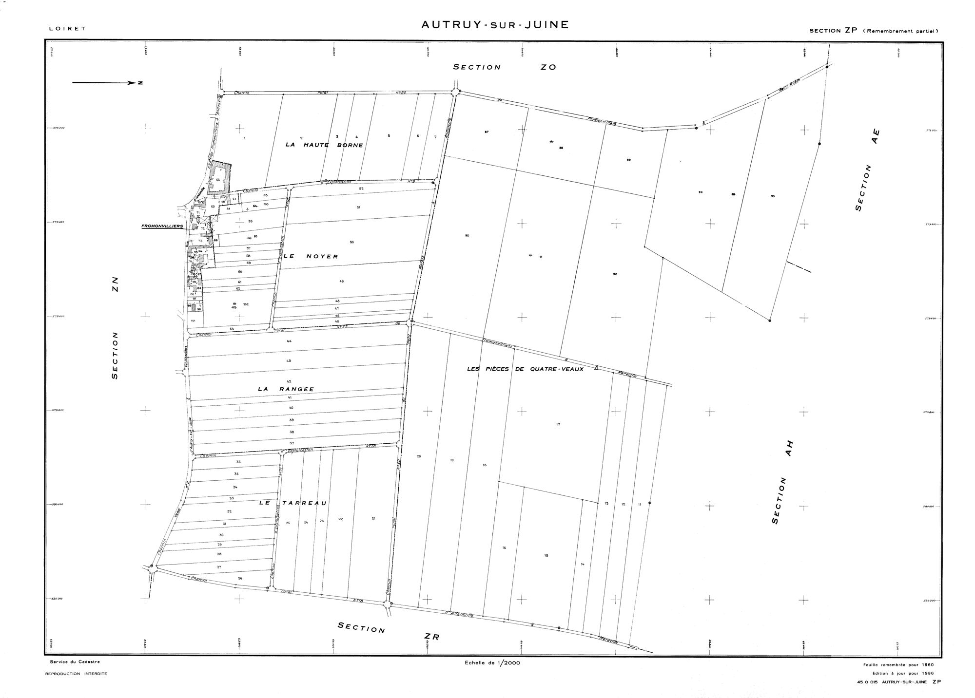Autruy-sur-Juine - Sections
