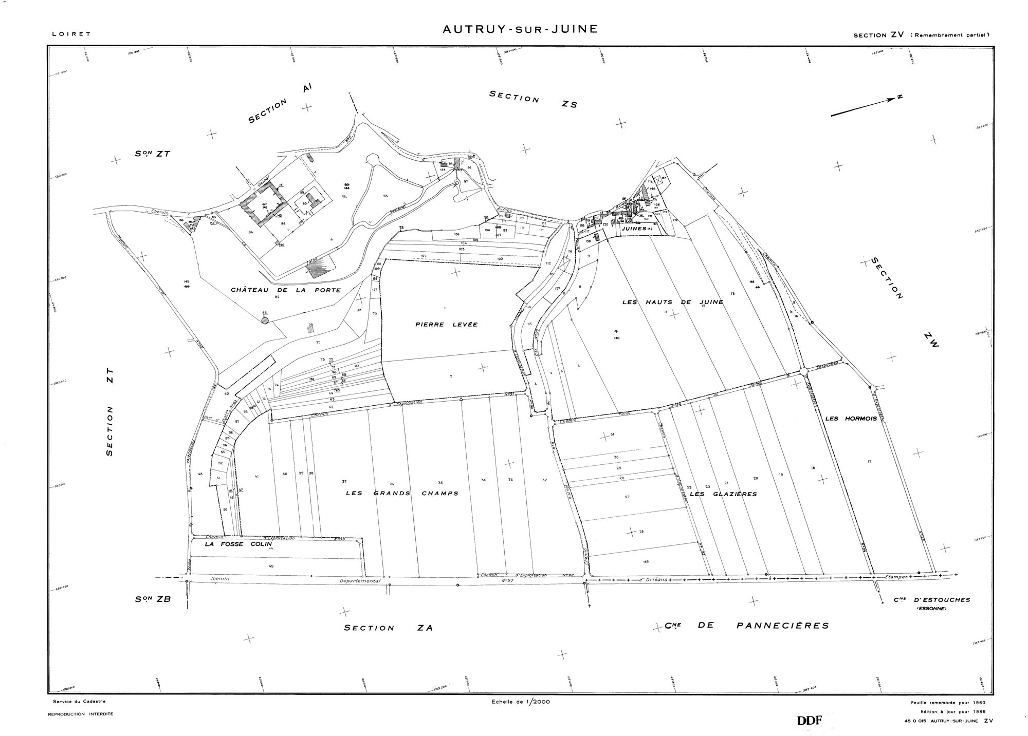 Autruy-sur-Juine - Sections