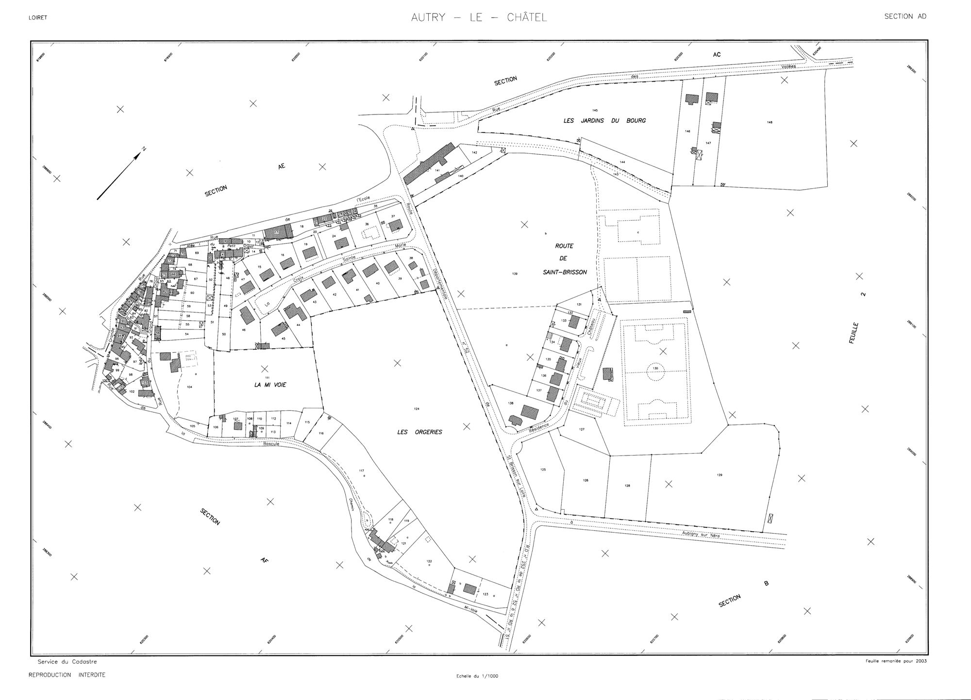 Autry-le-Châtel - Sections