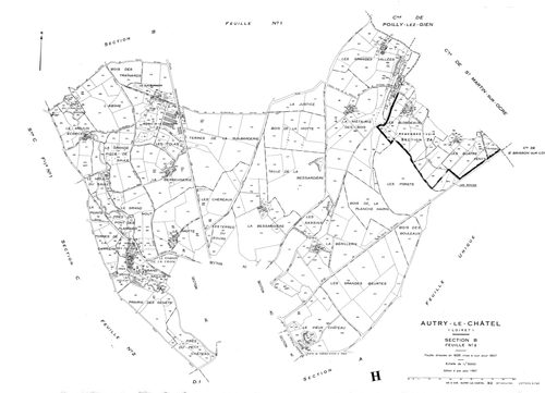 Autry-le-Châtel - Sections