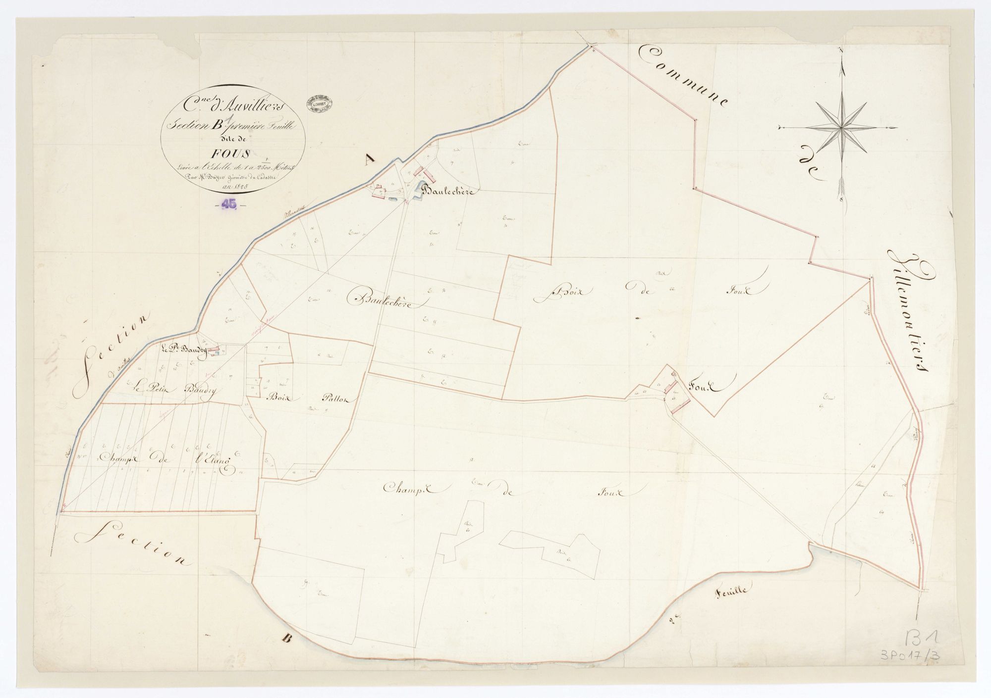 Auvilliers-en-Gâtinais - Sections