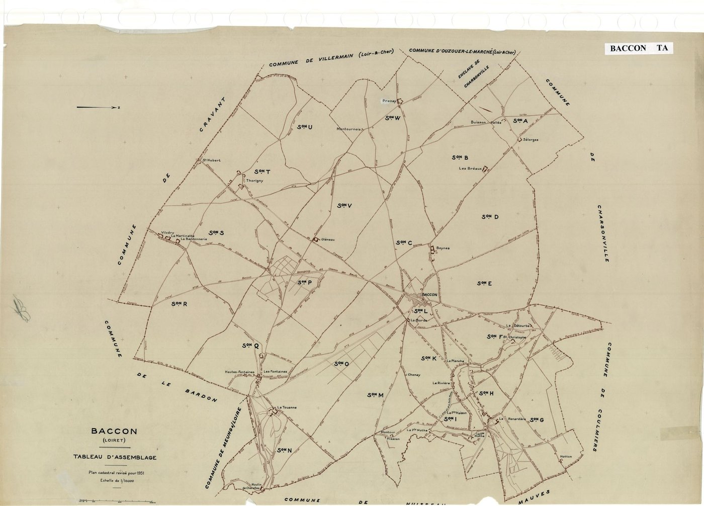 Baccon - Tableau d'assemblage