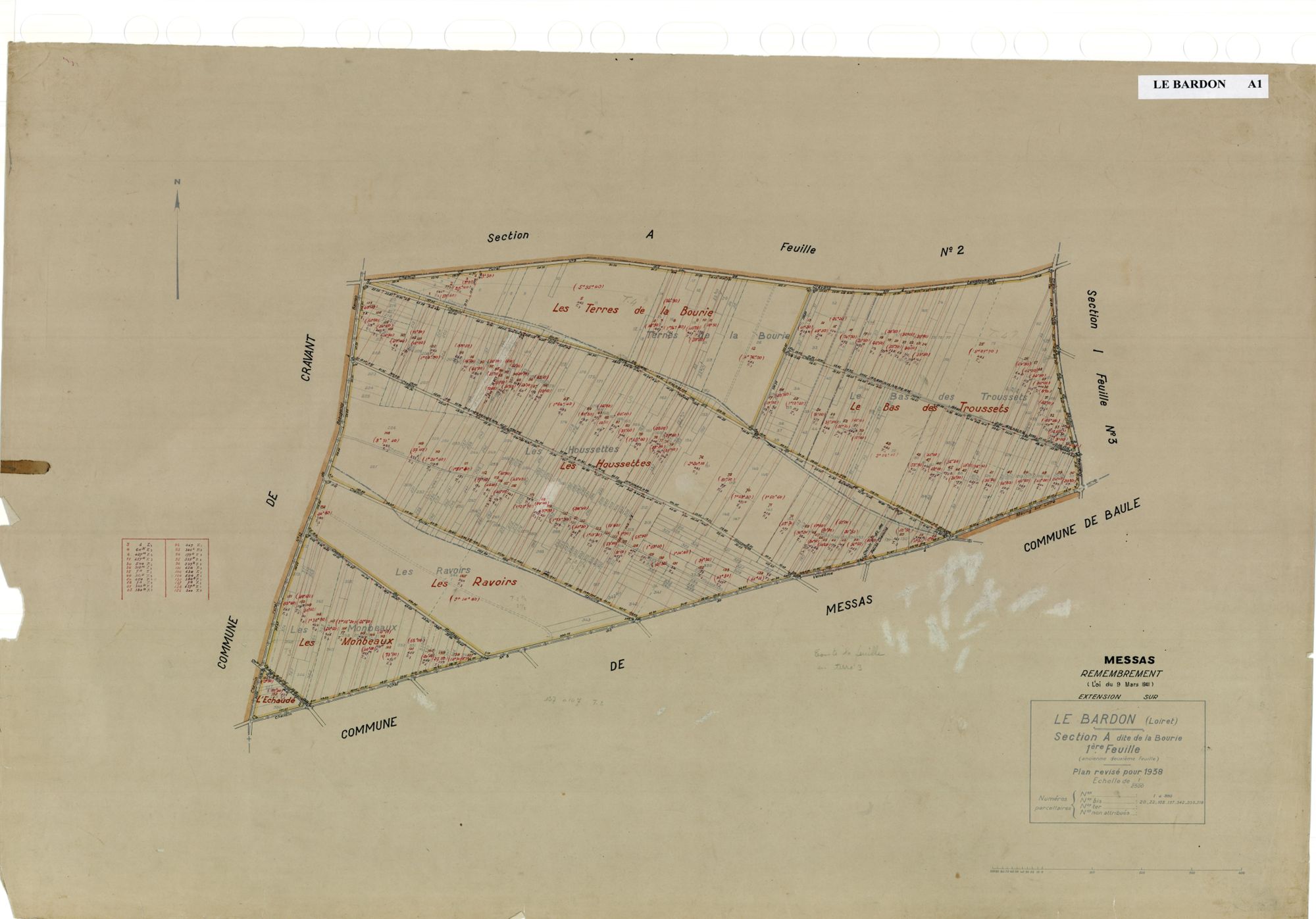 Le Bardon - Sections