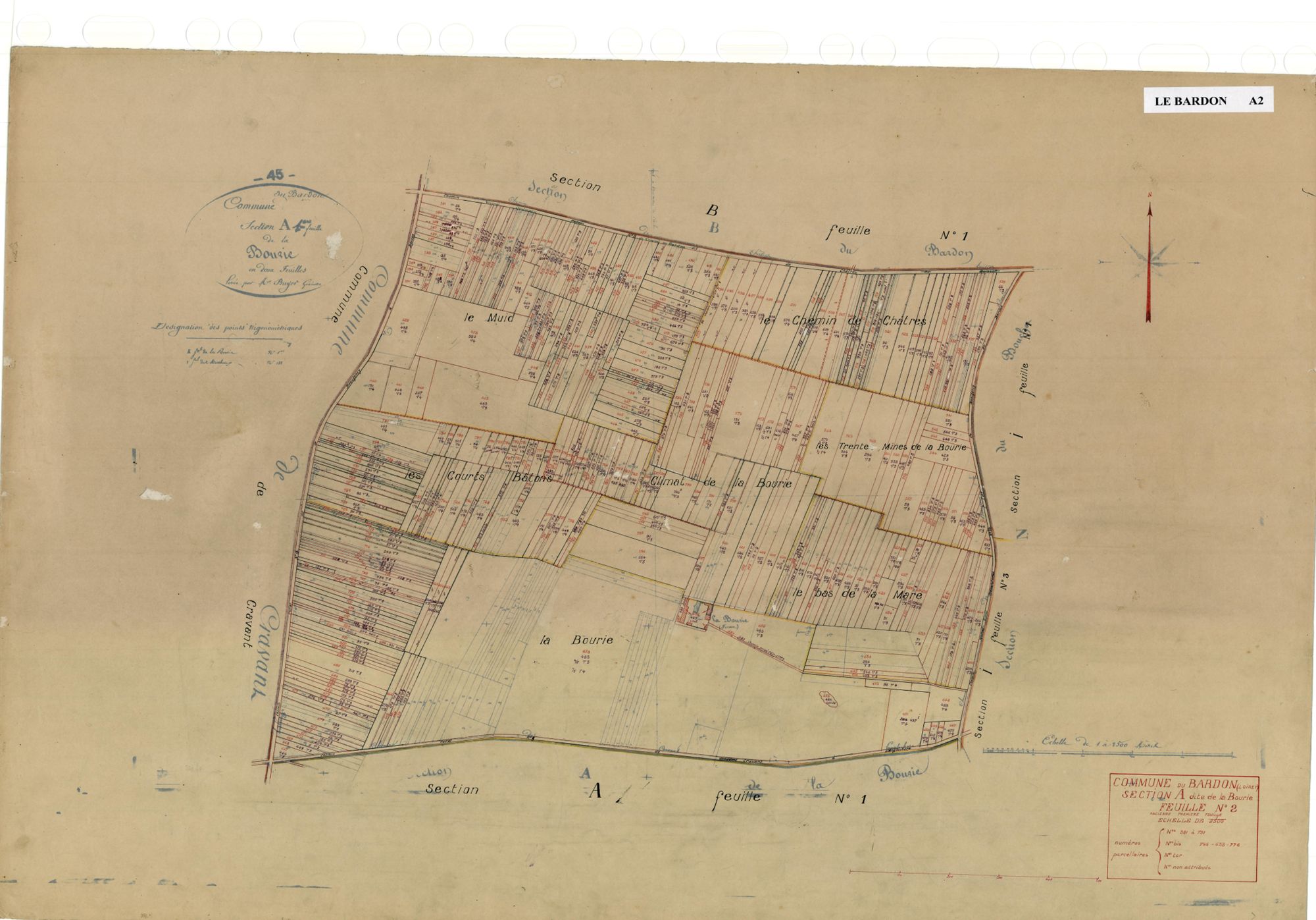Le Bardon - Sections