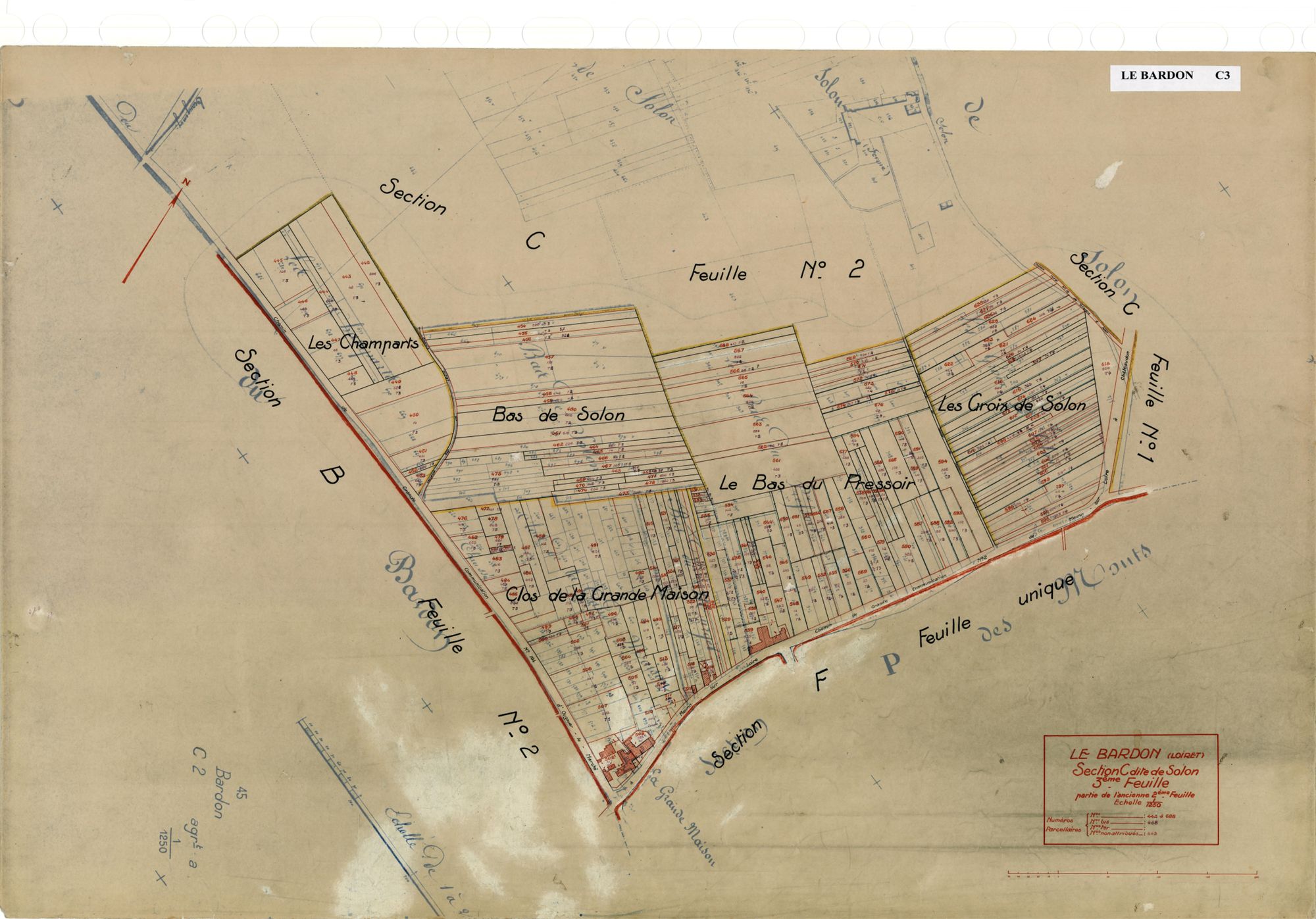 Le Bardon - Sections