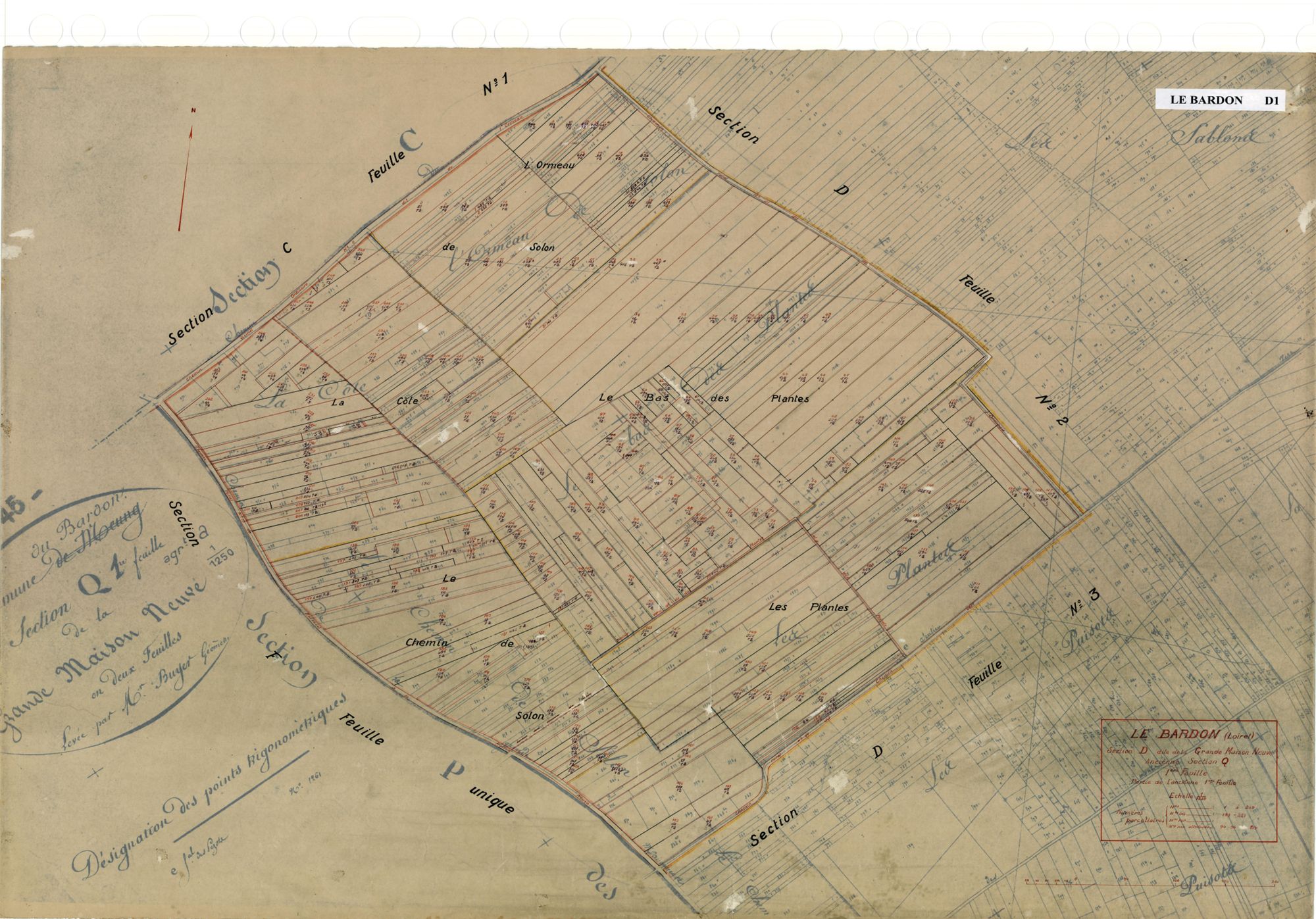 Le Bardon - Sections