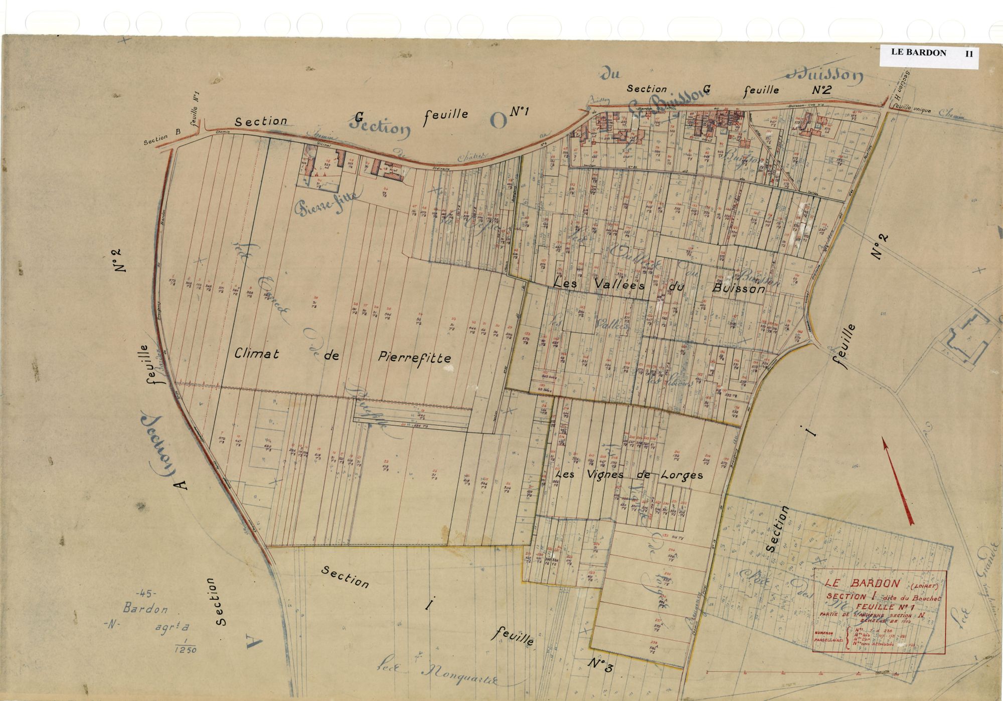 Le Bardon - Sections