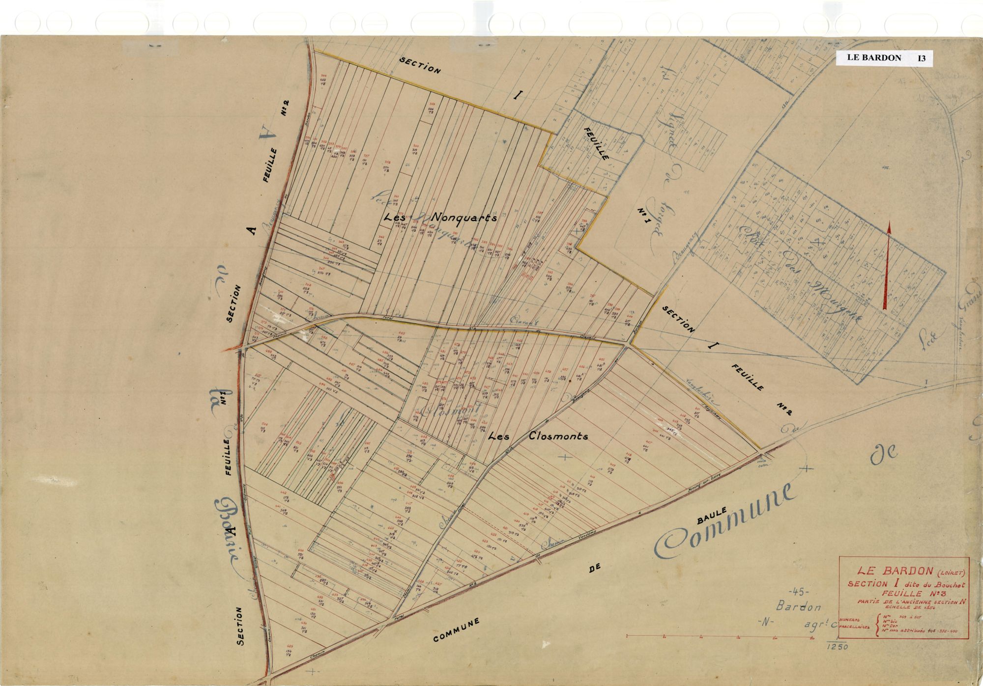 Le Bardon - Sections