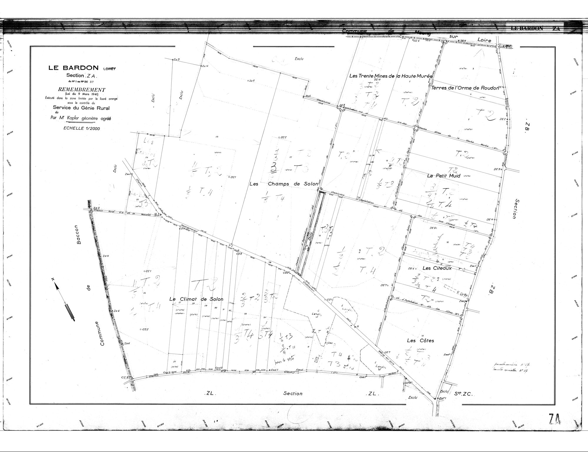 Le Bardon - Sections