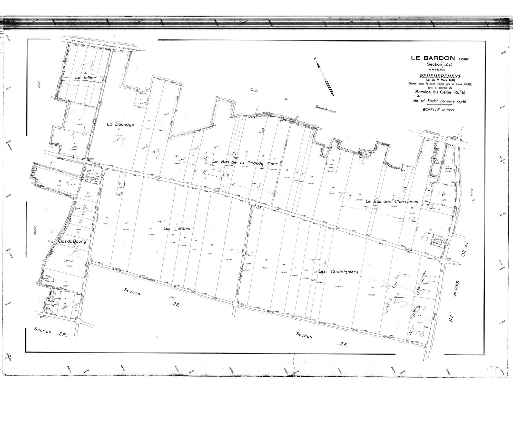 Le Bardon - Sections