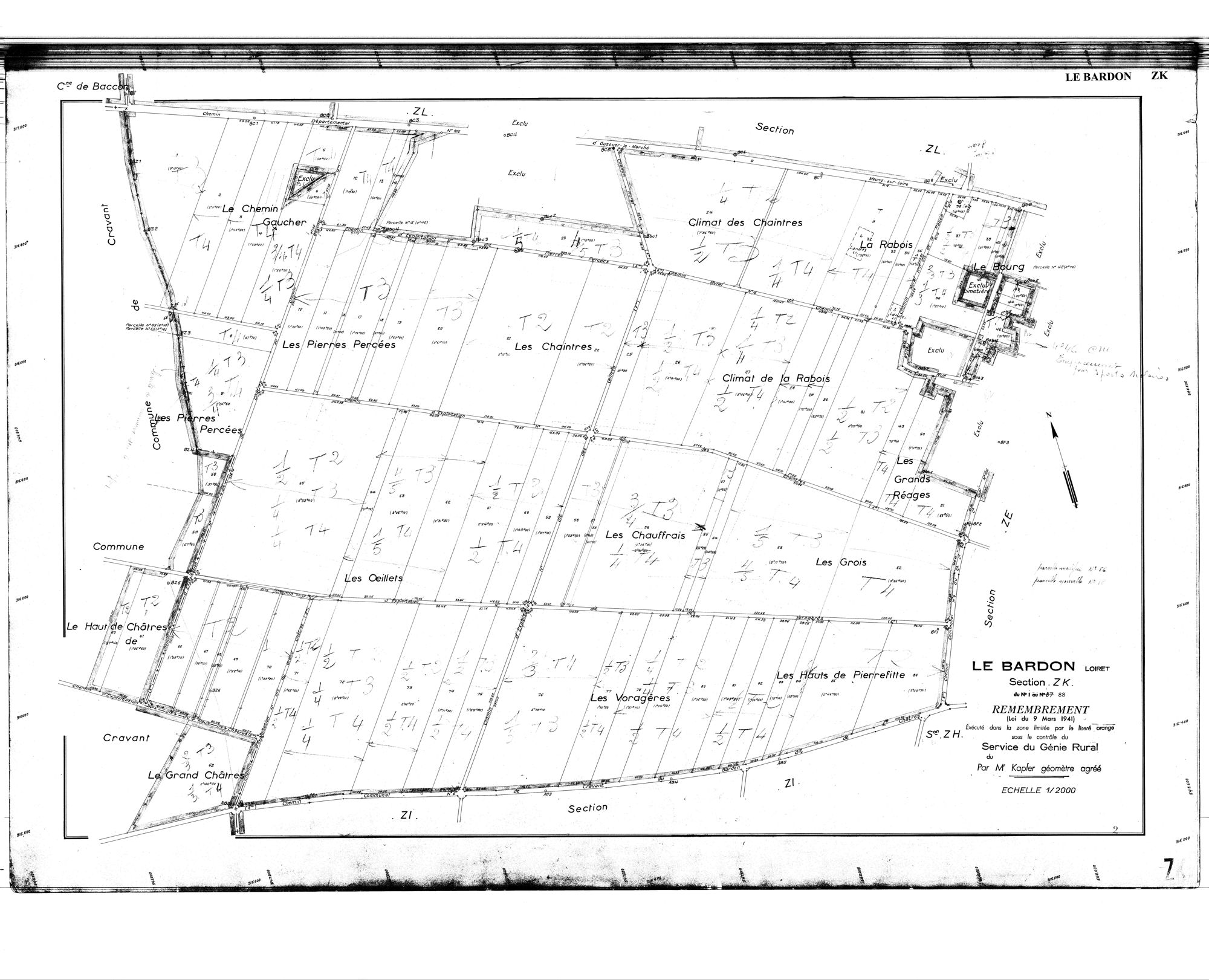 Le Bardon - Sections
