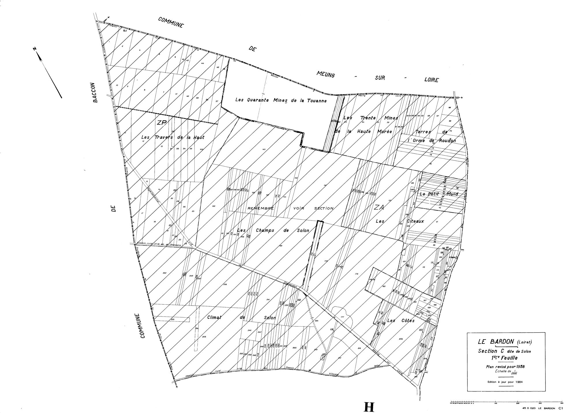 Le Bardon - Sections