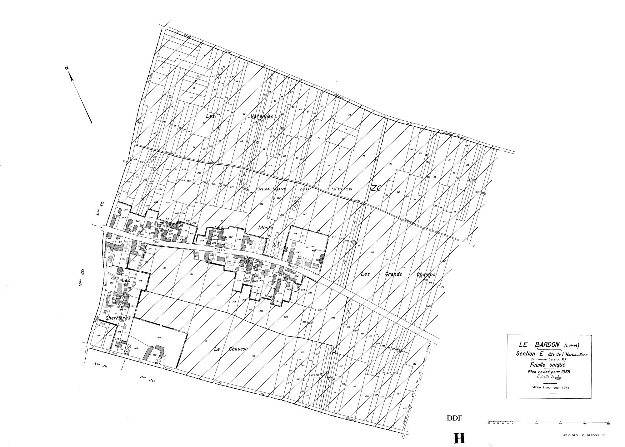 Le Bardon - Sections