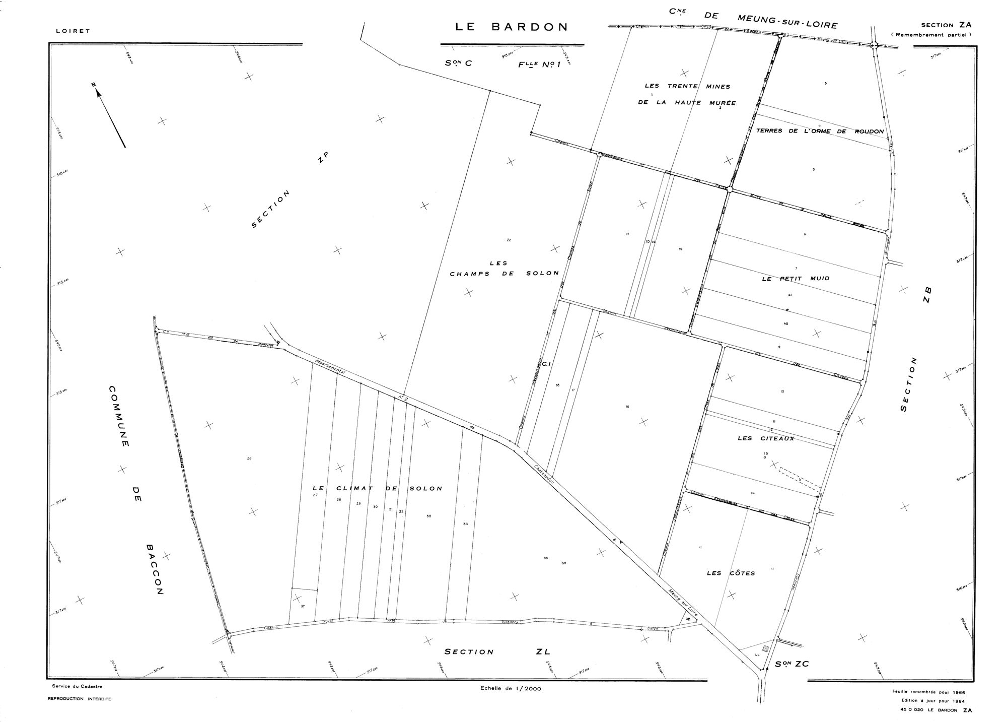 Le Bardon - Sections