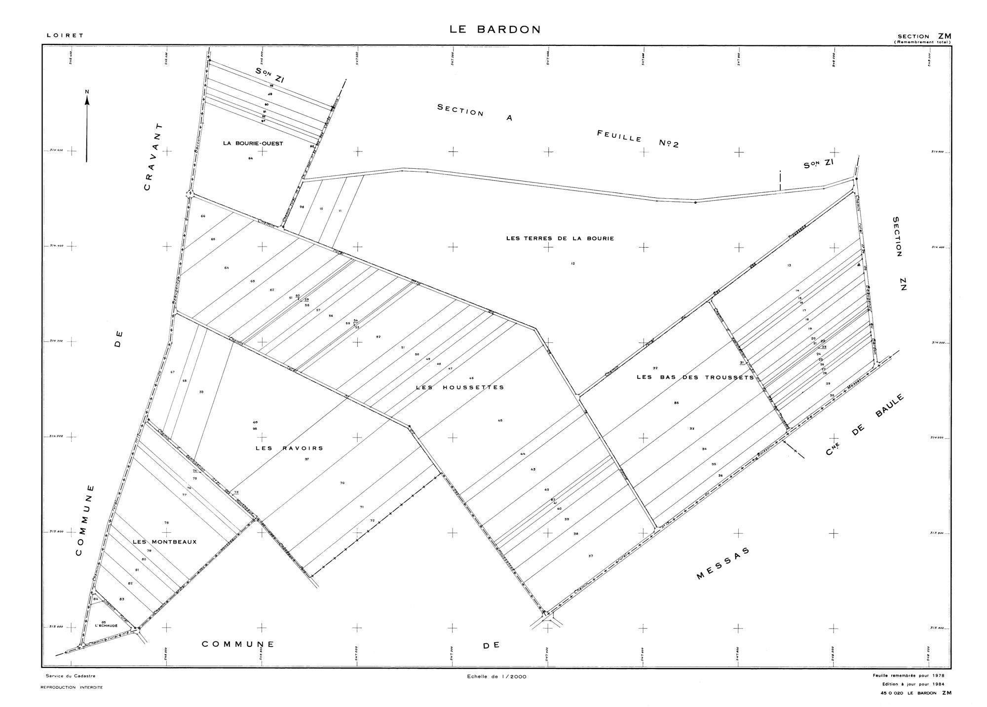 Le Bardon - Sections