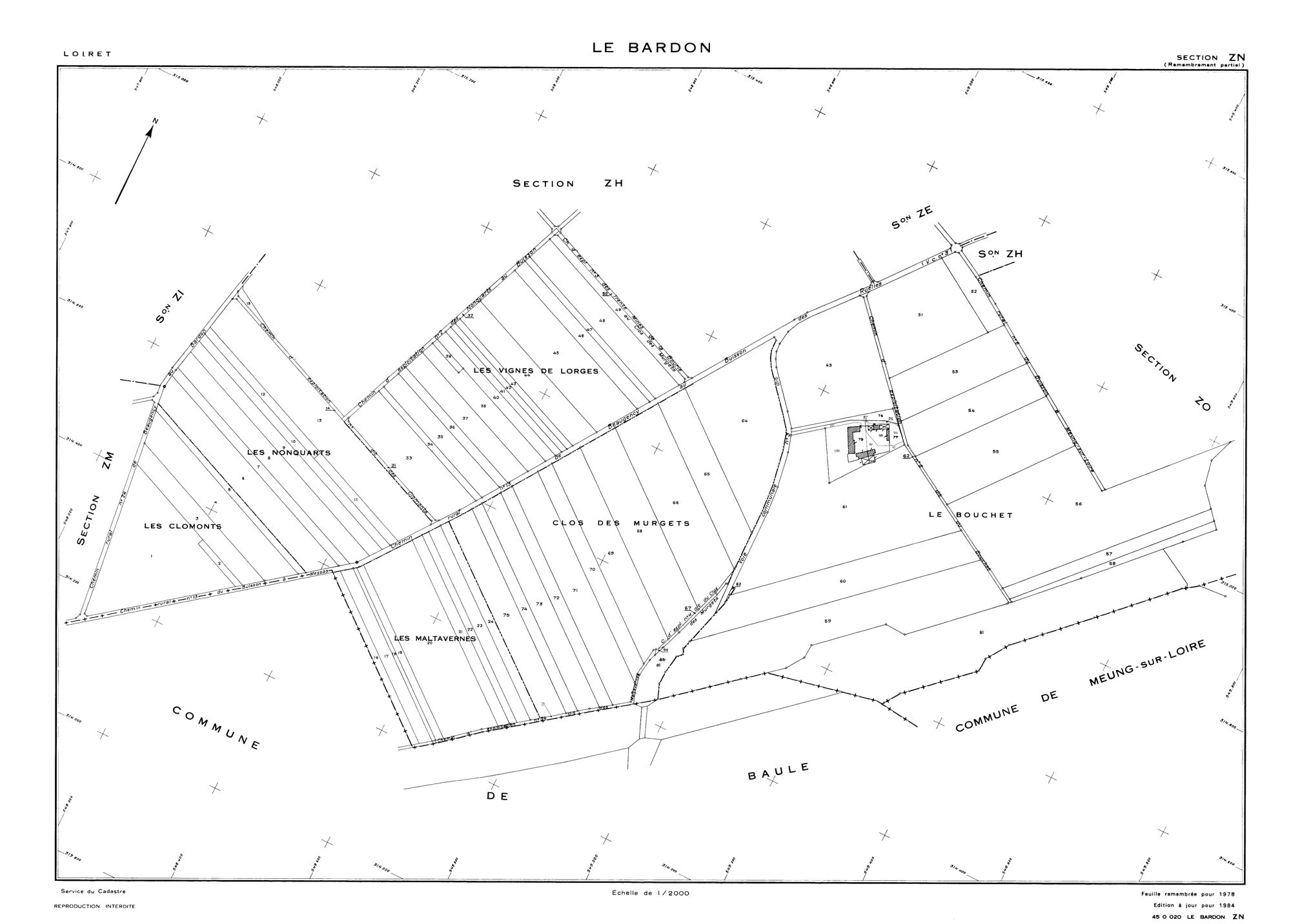 Le Bardon - Sections