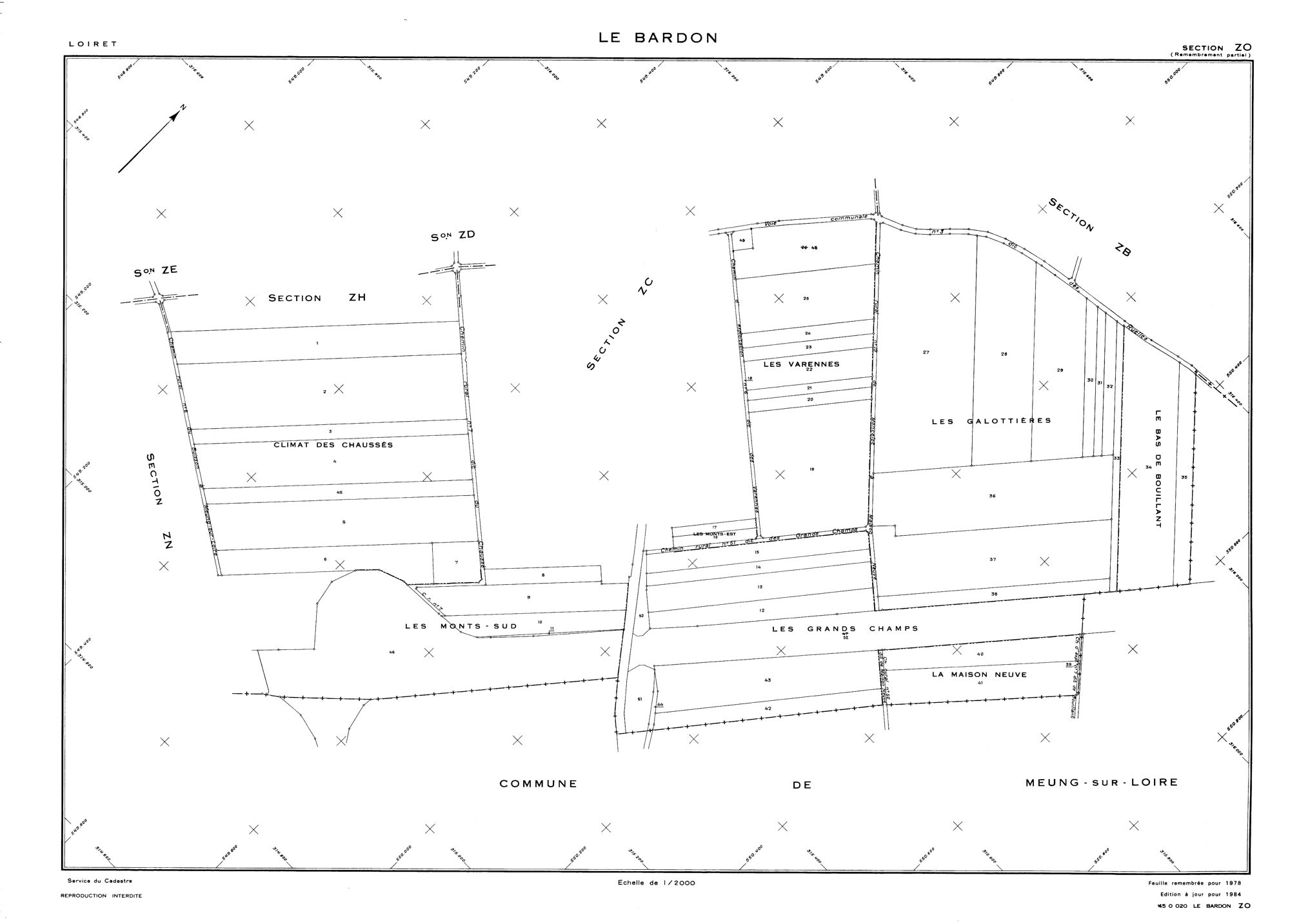 Le Bardon - Sections
