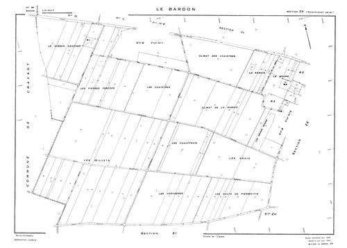 Le Bardon - Sections