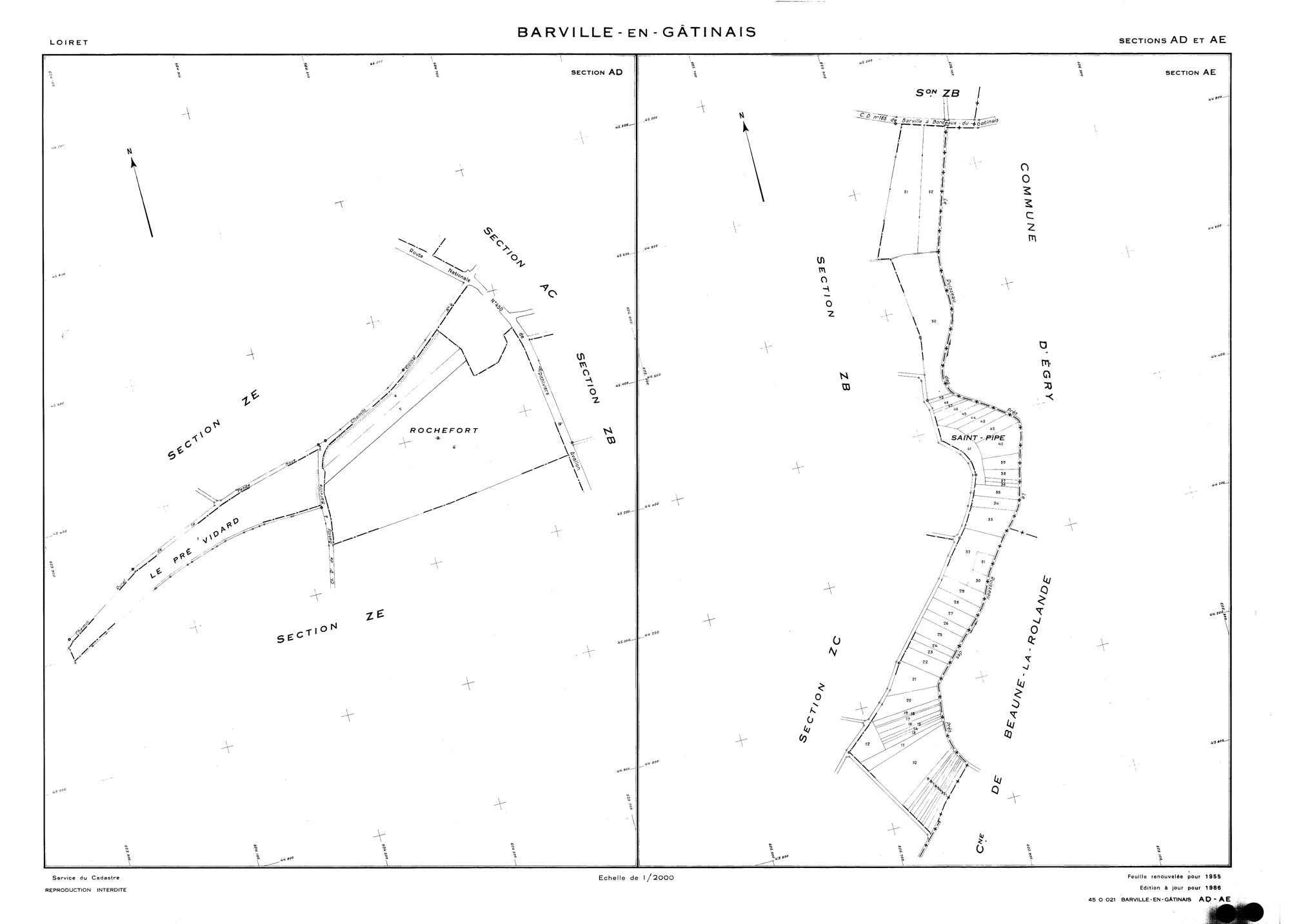 Barville-en-Gâtinais - Sections