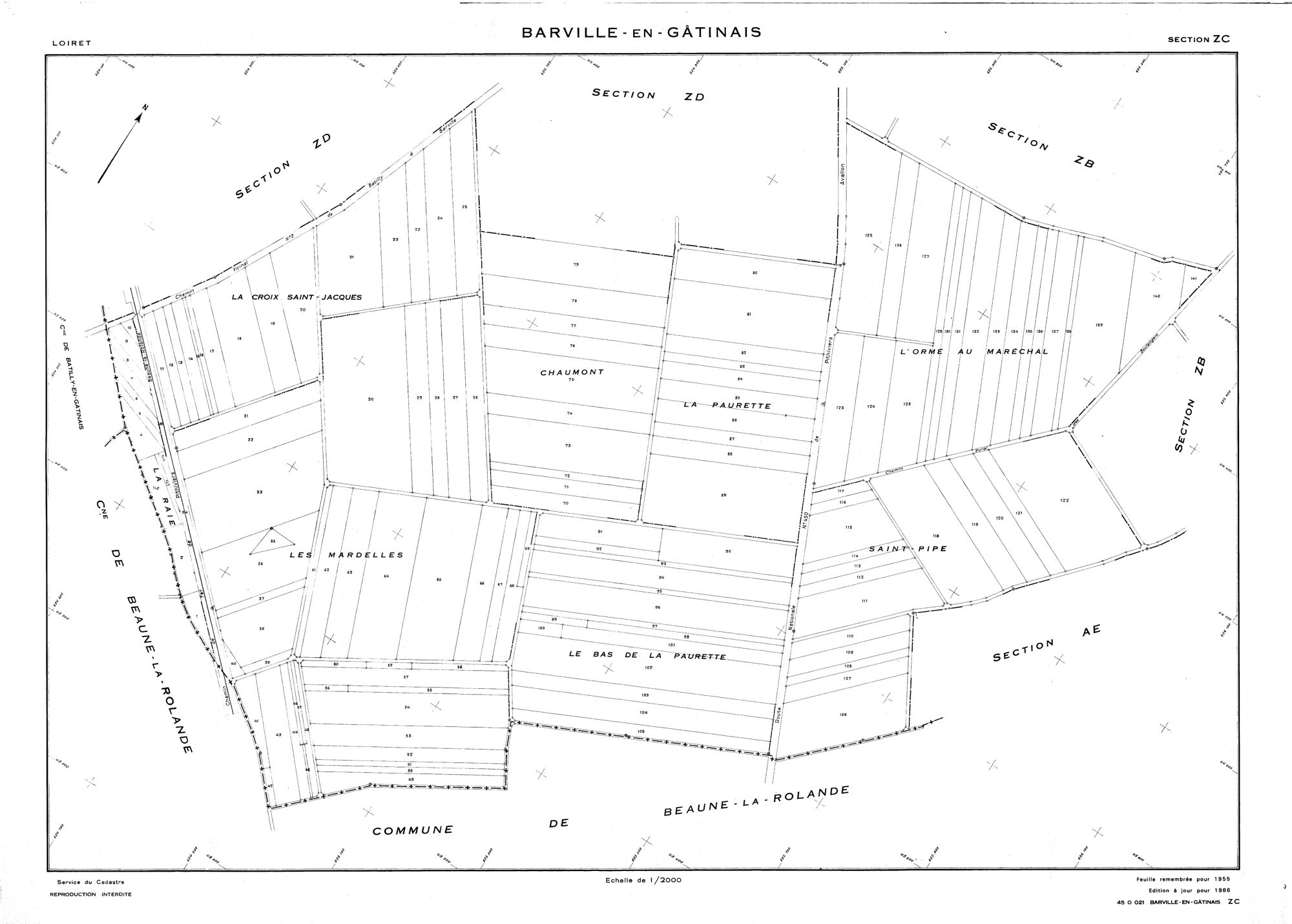 Barville-en-Gâtinais - Sections
