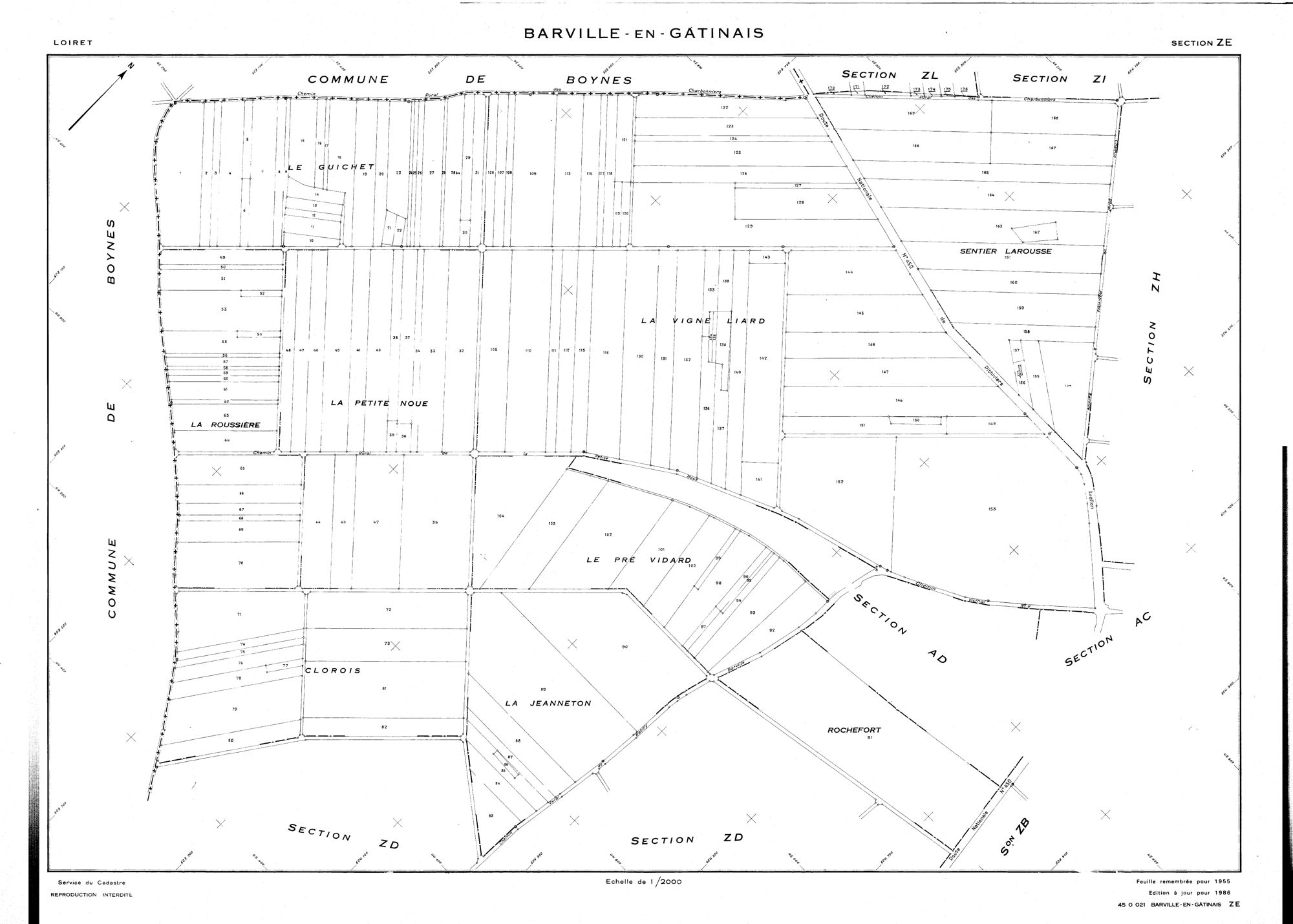 Barville-en-Gâtinais - Sections
