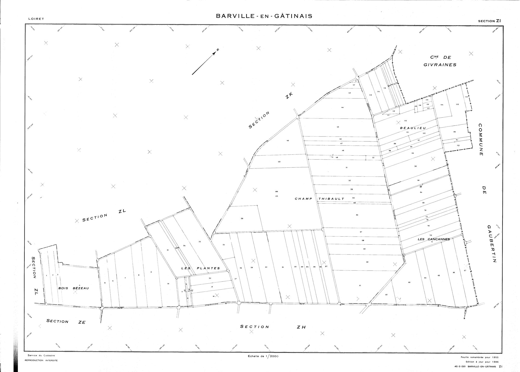 Barville-en-Gâtinais - Sections