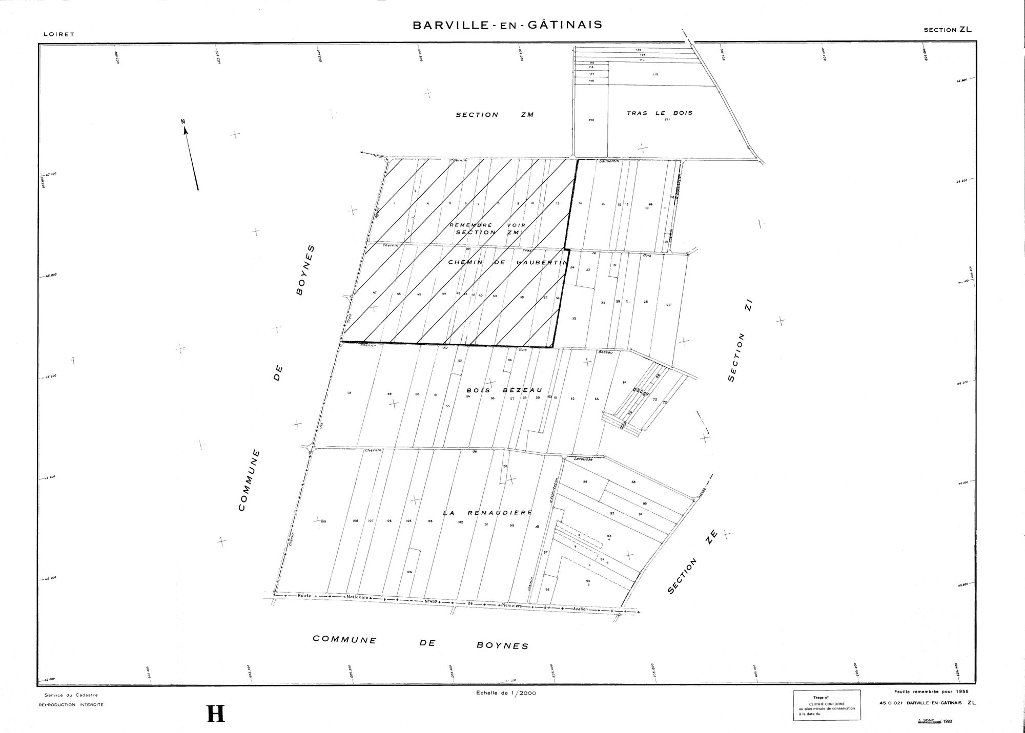 Barville-en-Gâtinais - Sections