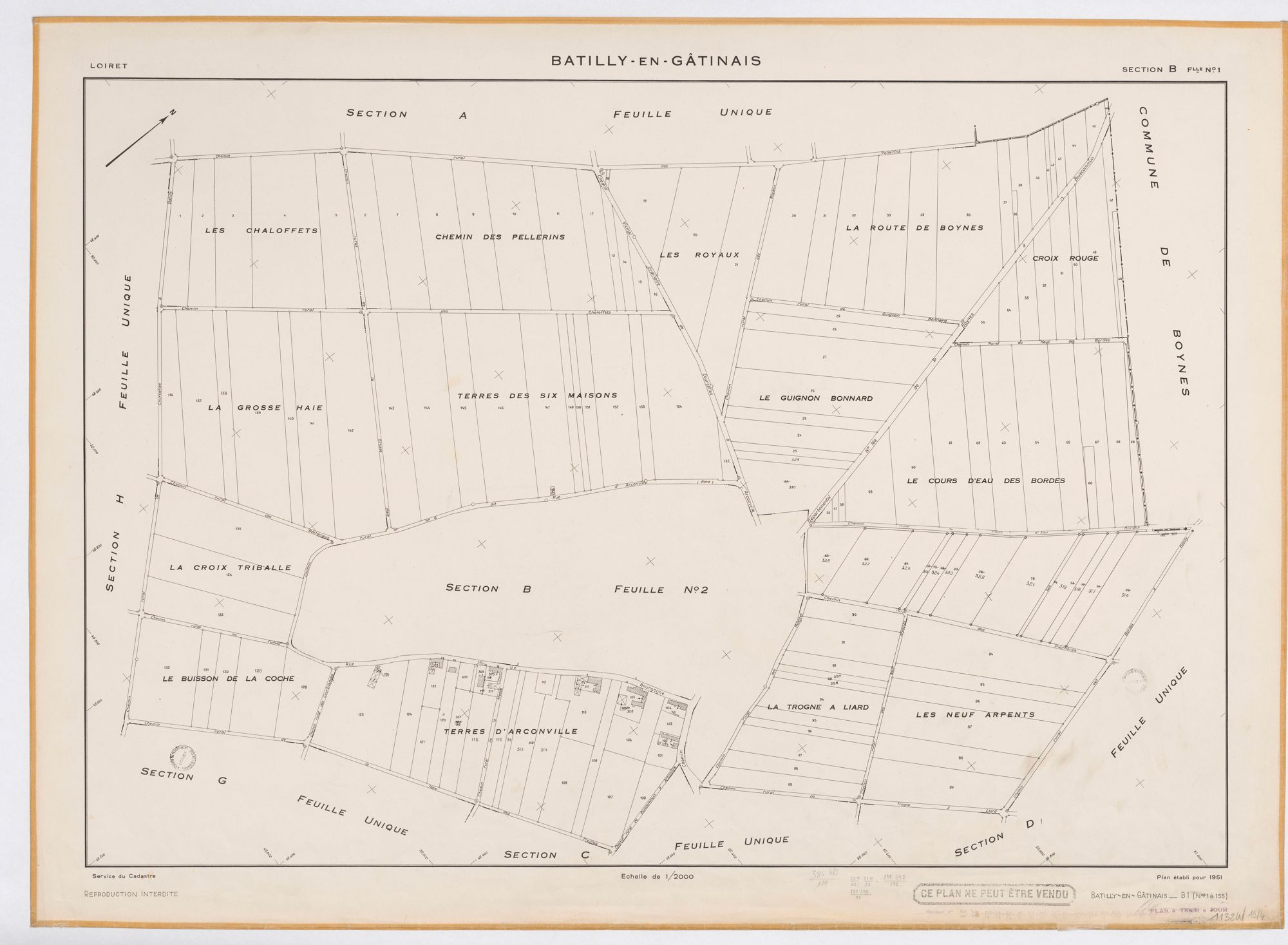 Batilly-en-Gâtinais - Sections