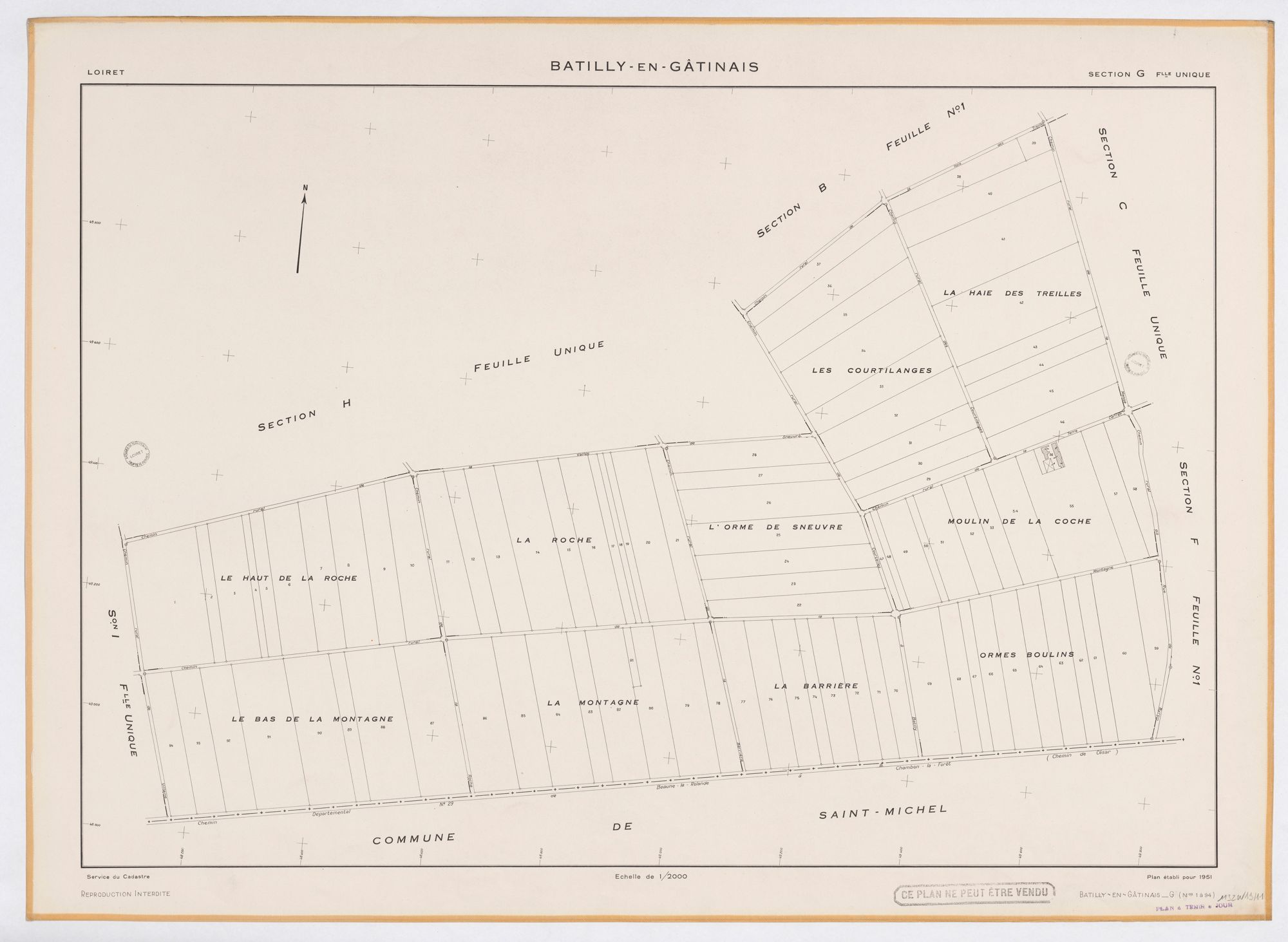 Batilly-en-Gâtinais - Sections