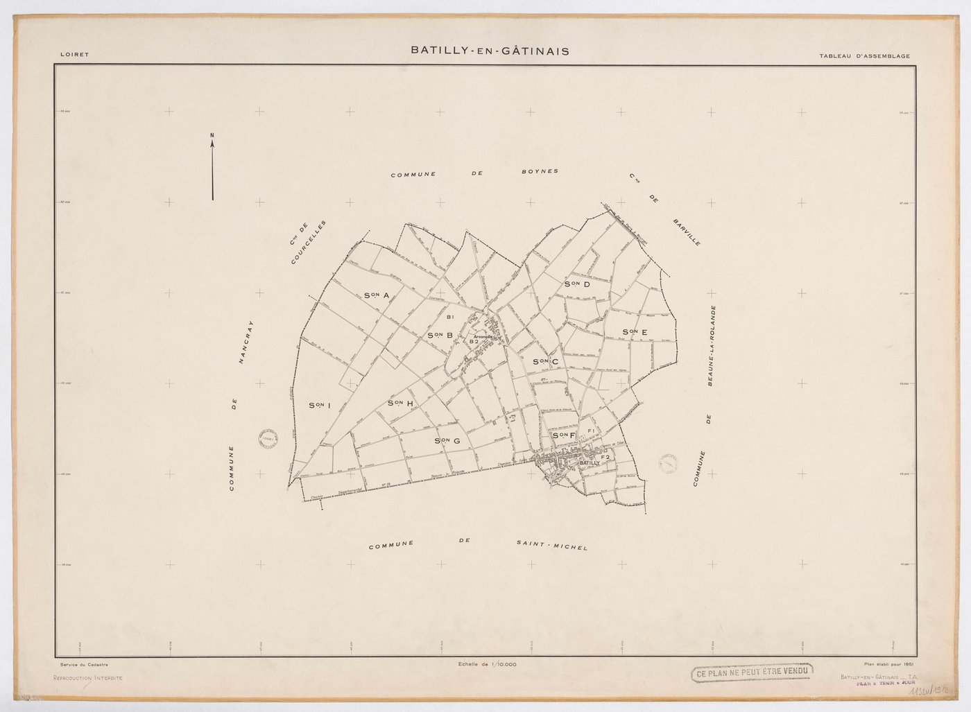 Batilly-en-Gâtinais - Tableau d'assemblage