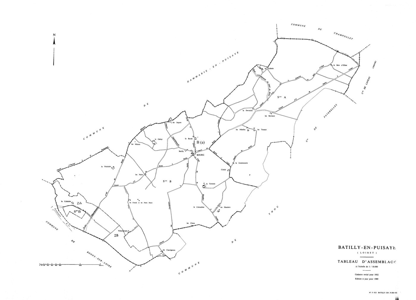 Batilly-en-Puisaye - Tableau d'assemblage
