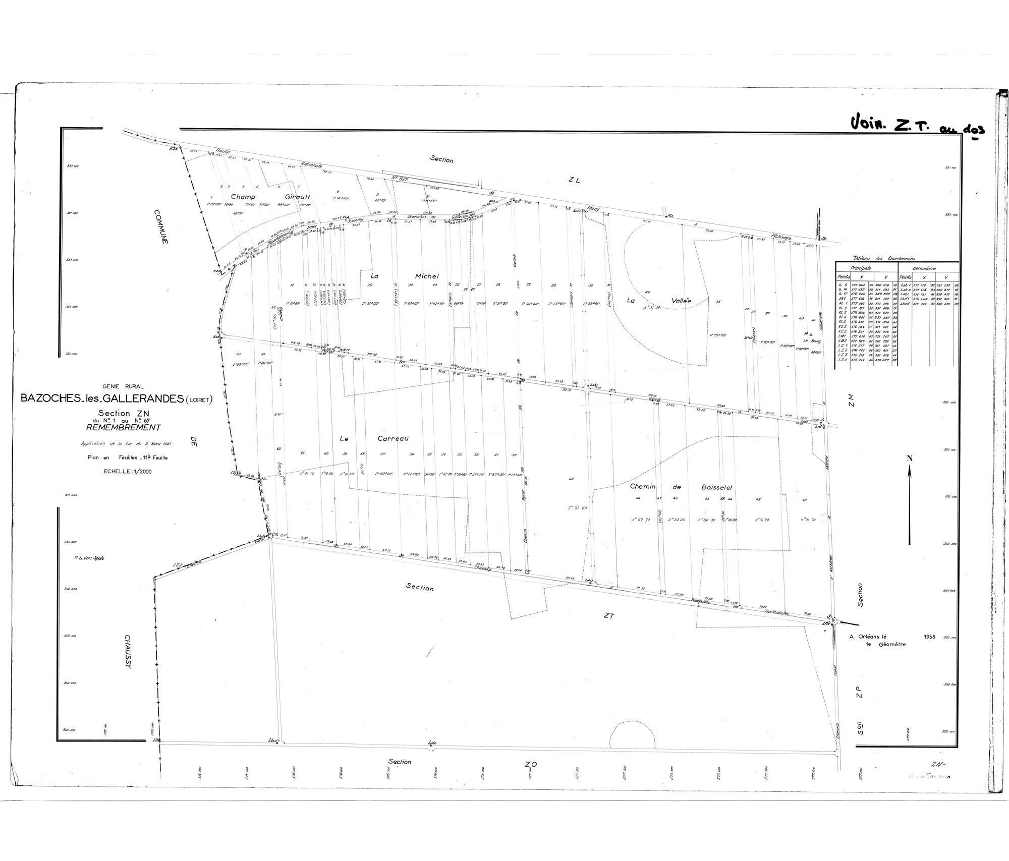Bazoches-les-Gallerandes - Sections