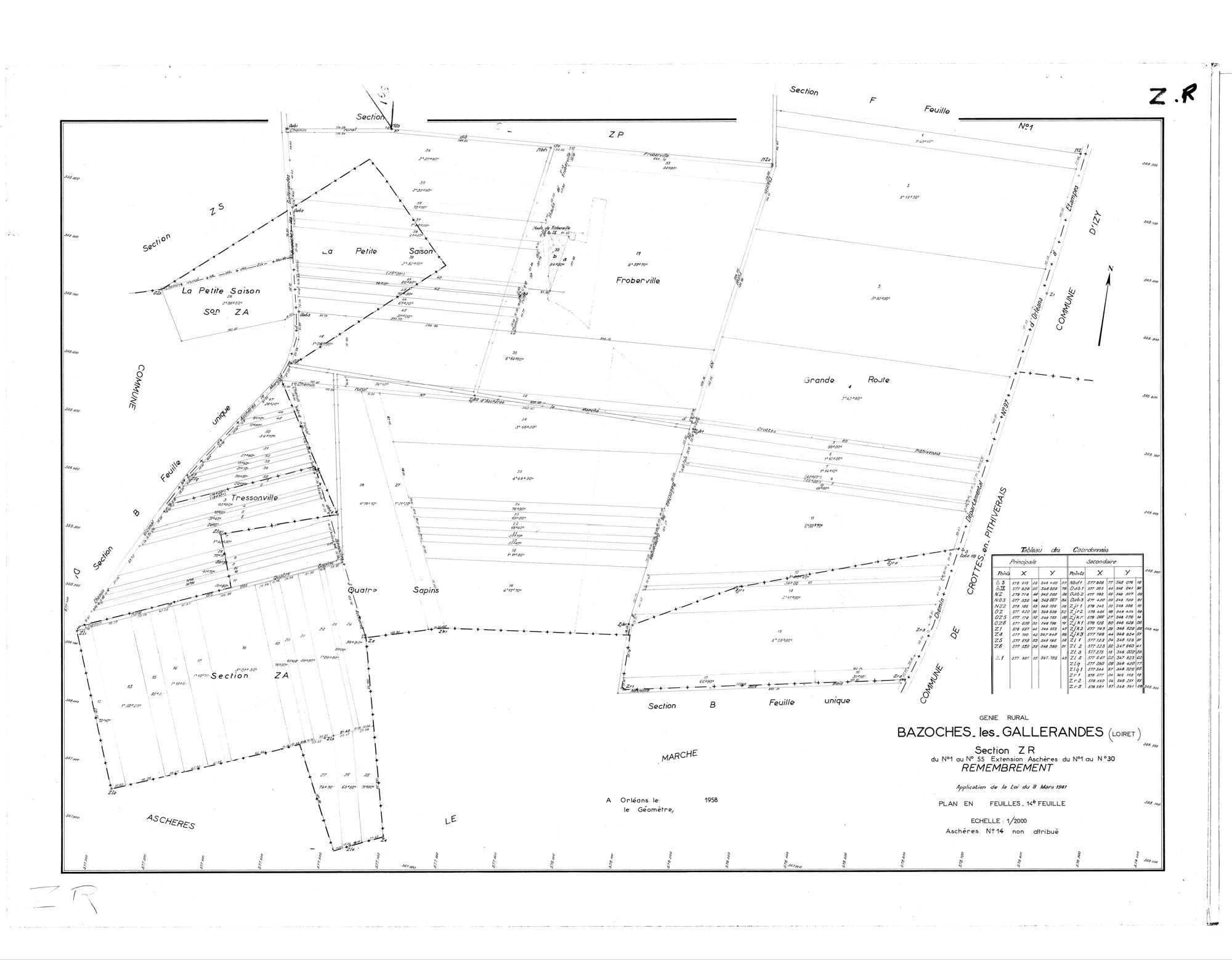 Bazoches-les-Gallerandes - Sections