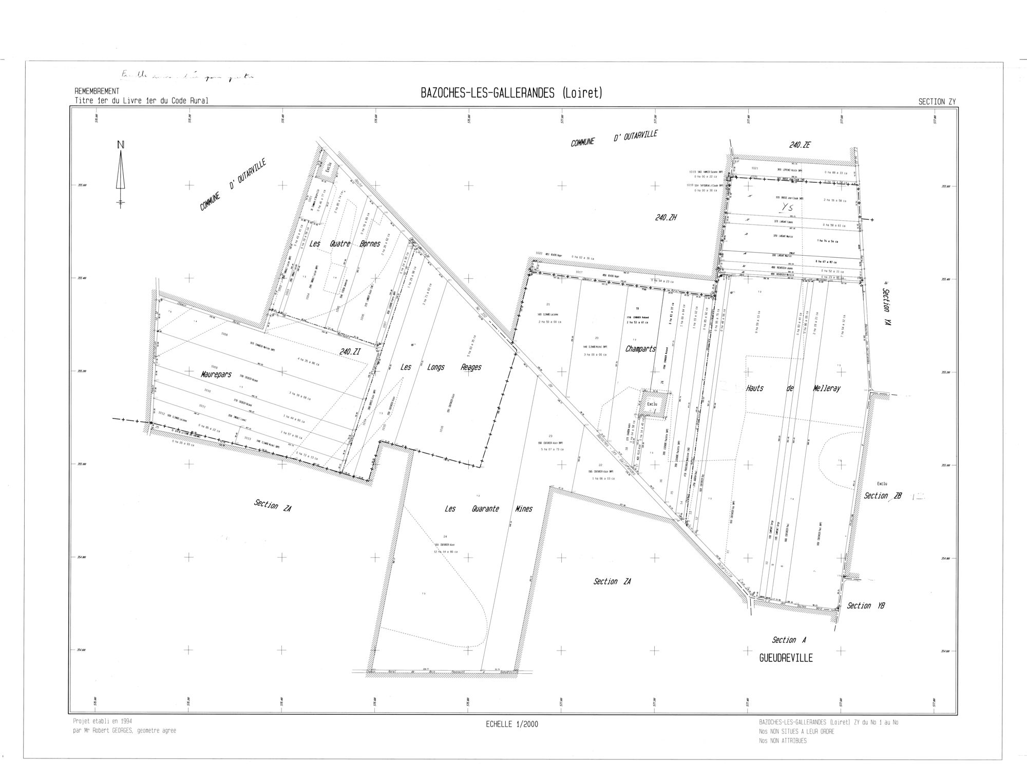 Bazoches-les-Gallerandes - Sections