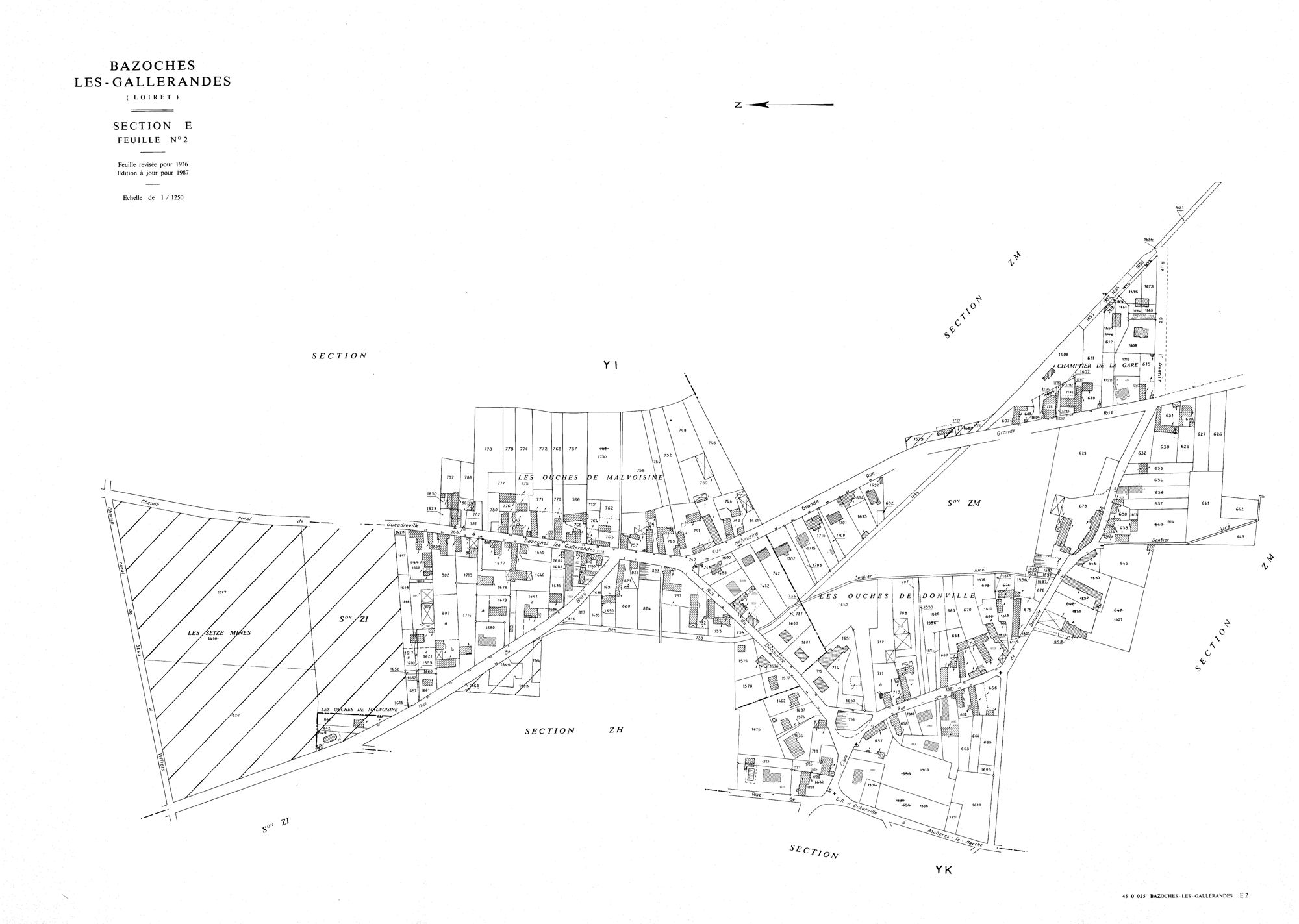 Bazoches-les-Gallerandes - Sections
